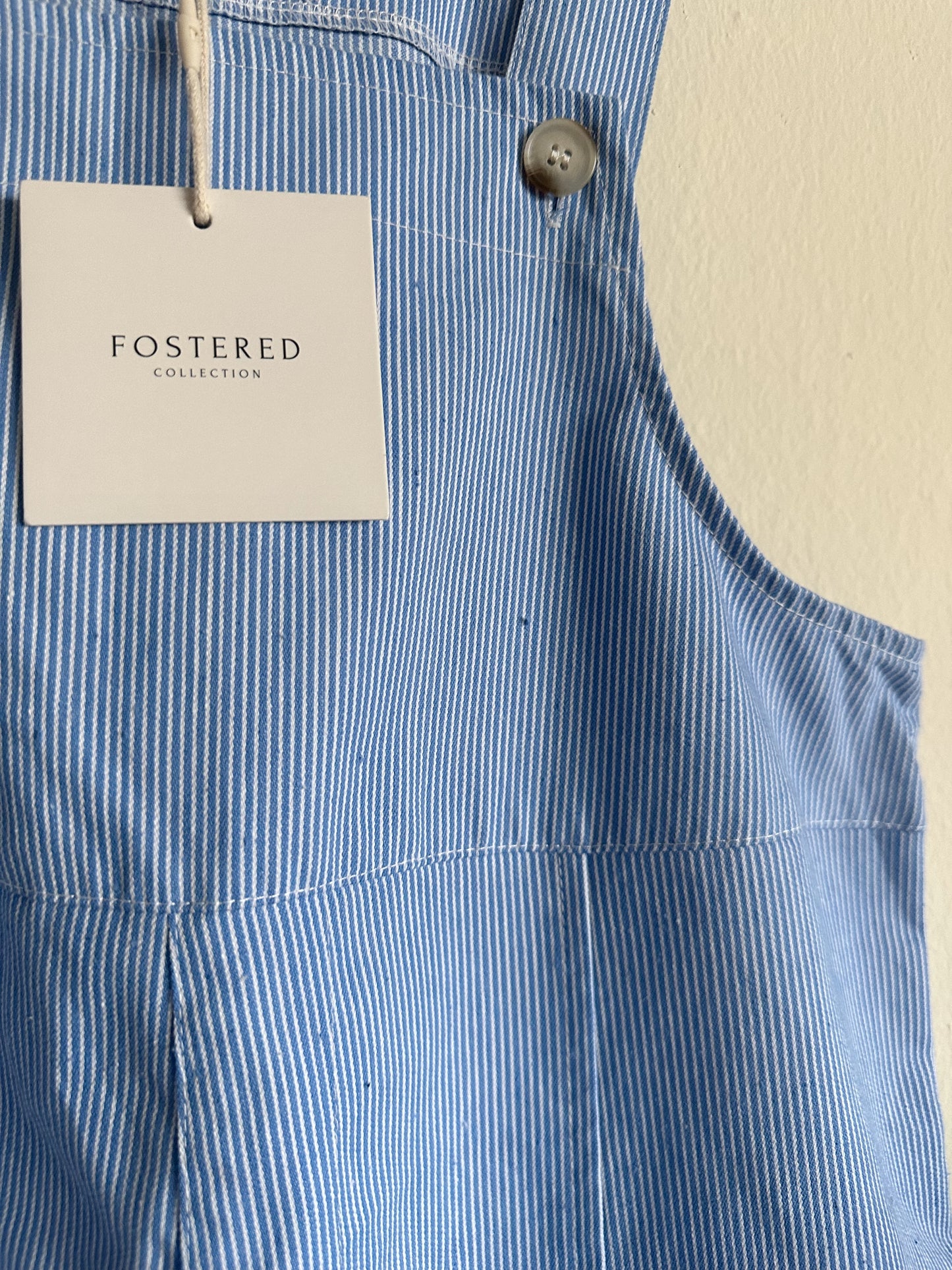 Fostered Collection|| striped blue baggy overalls ~