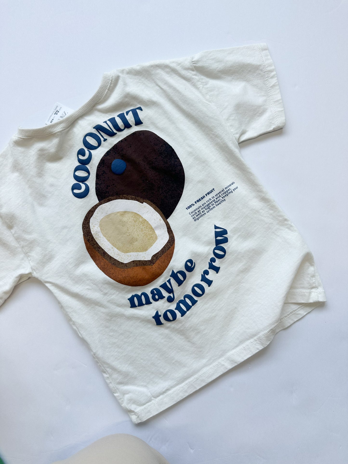 Zara coconut tee || 4T