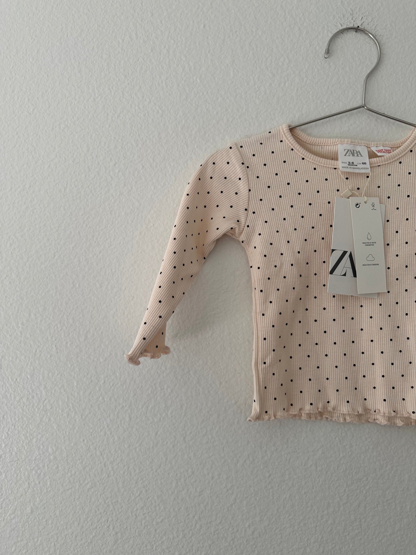 Zara ribbed polka dot long sleeve (3/6)