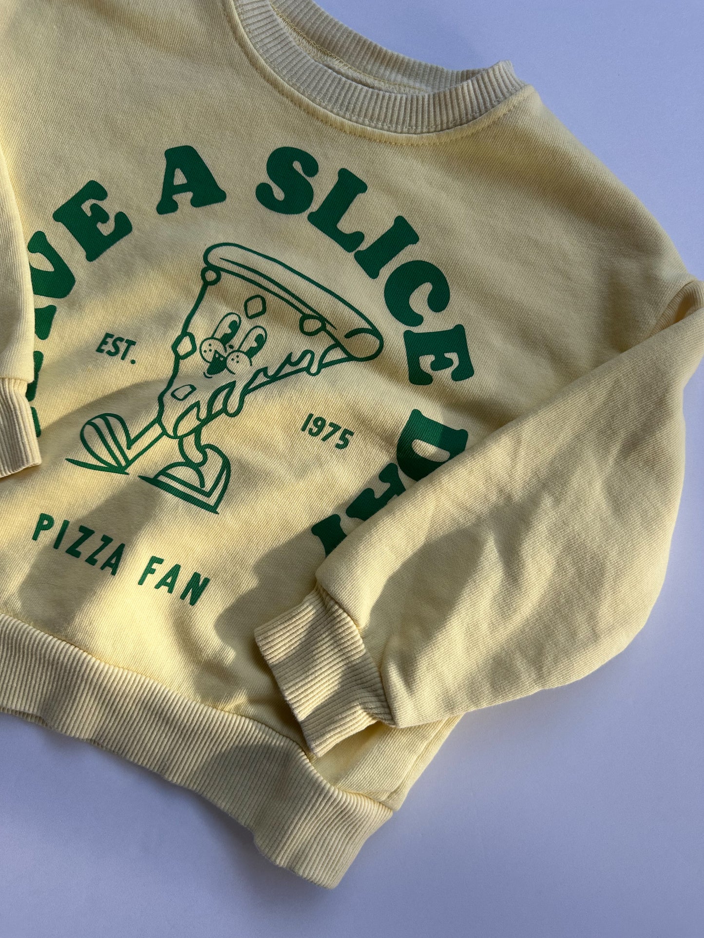 Zara HTF pizza crewneck|| 18/24