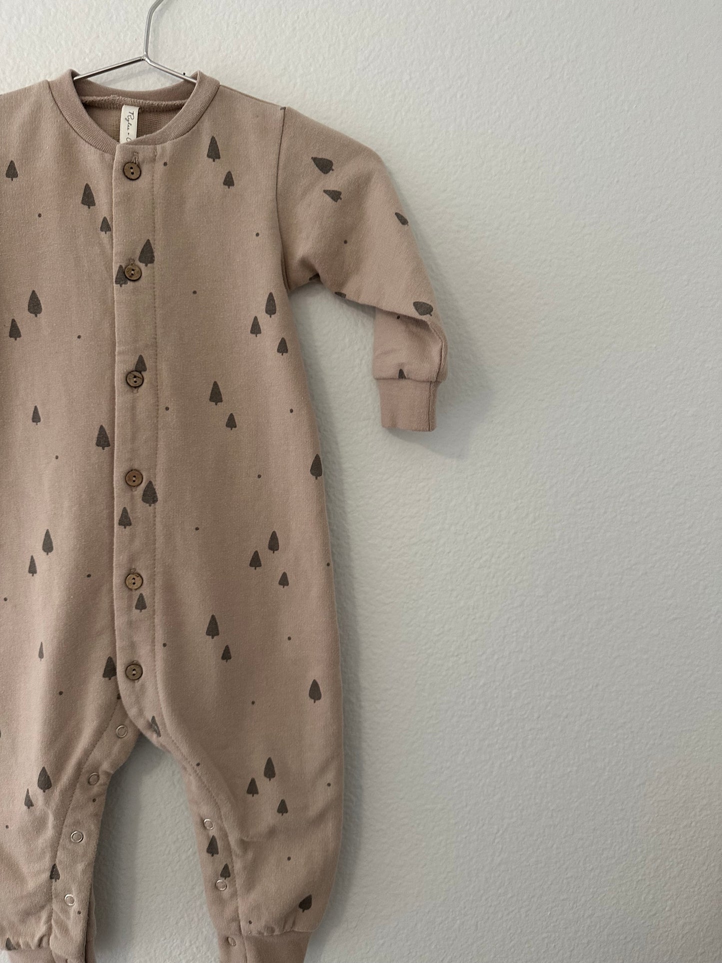 Rylee + Cru button down jumpsuit trees|| 6/12