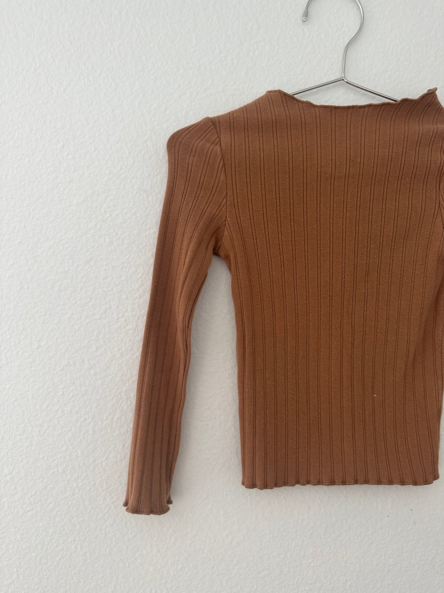 Rylee + Cru ribbed long sleeve || chestnut (4/5)