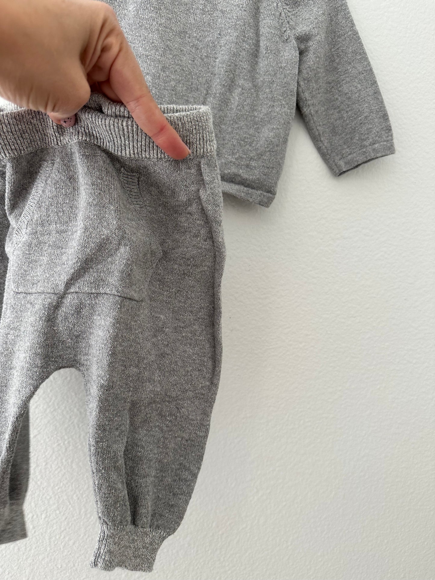 Zara grey knit set (3/6)