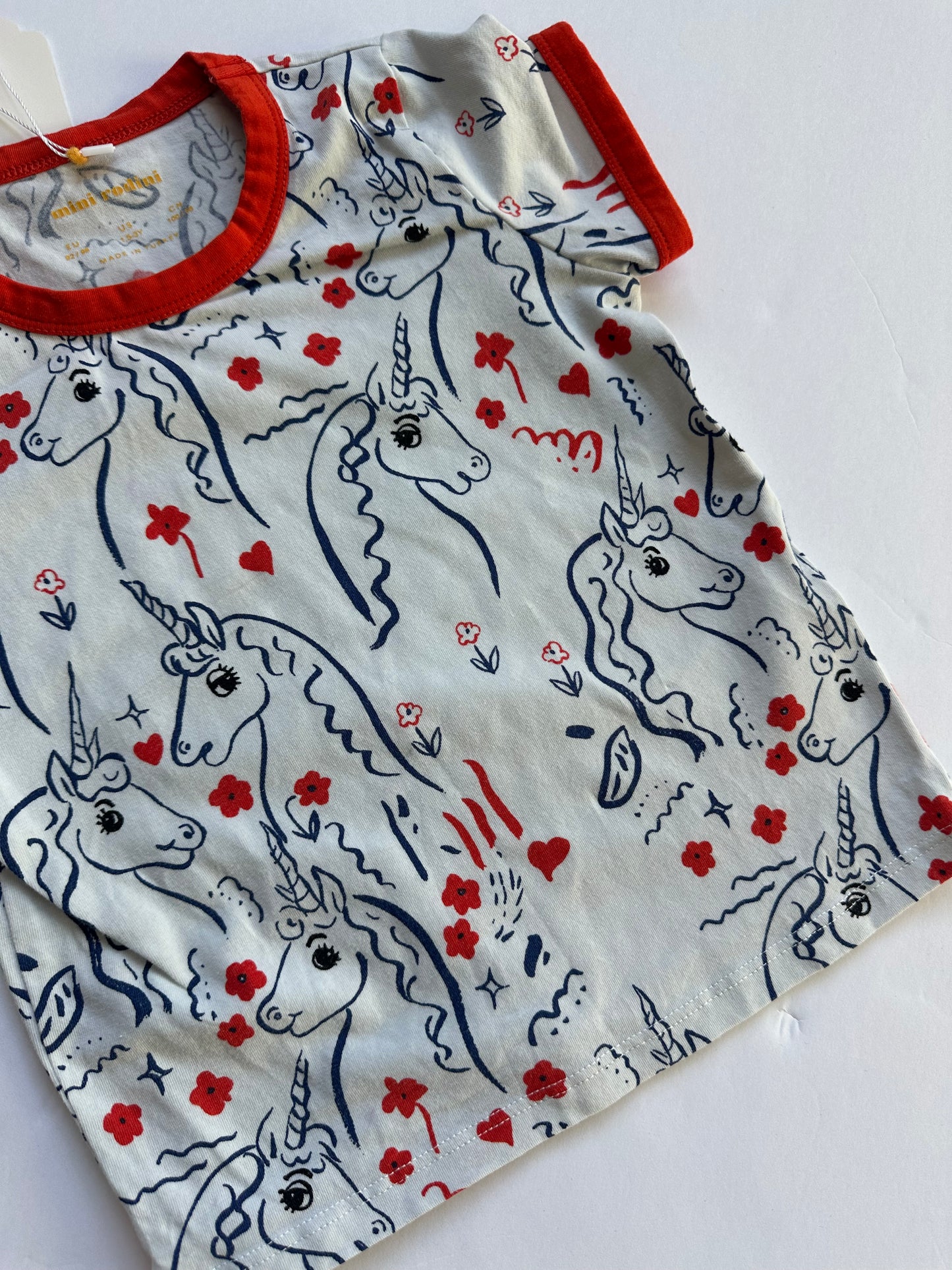 Mini Rodini unicorn tee||18M/3T