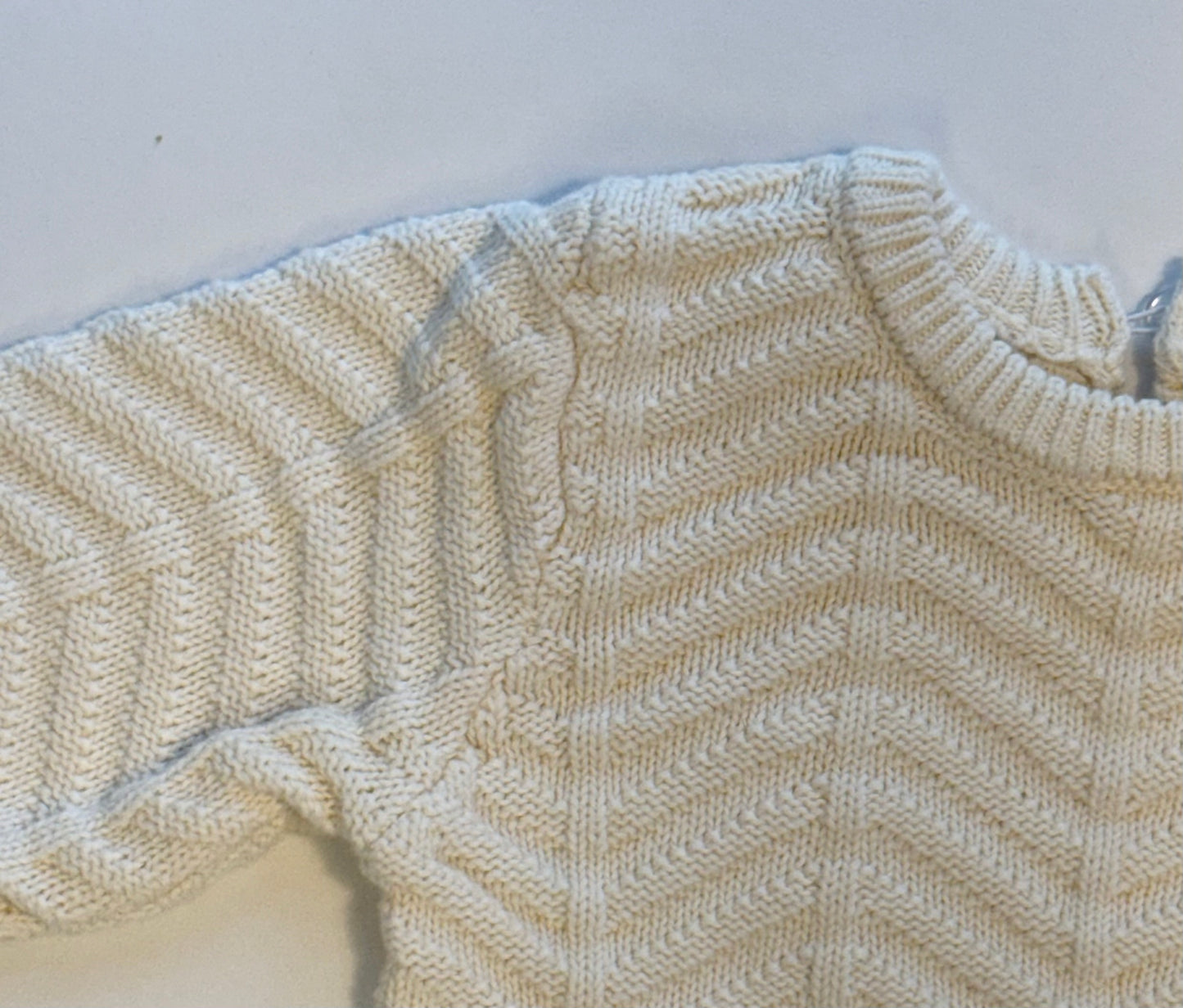 Forever French || cream knit romper || 0-3m