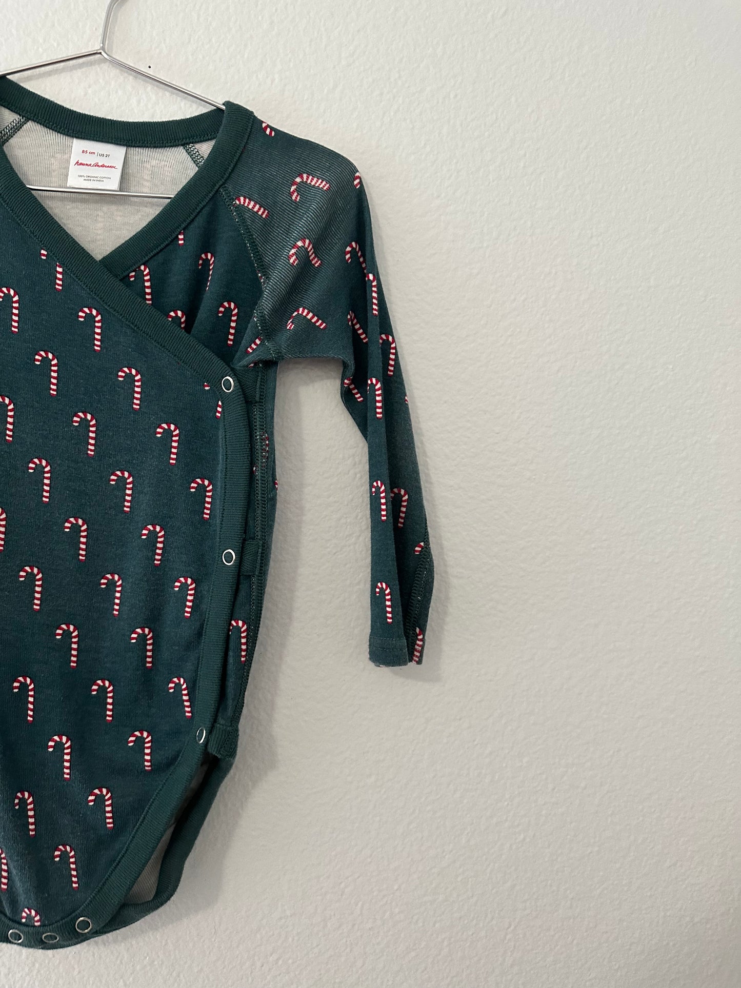 Hanna candy cane bodysuit (2T)