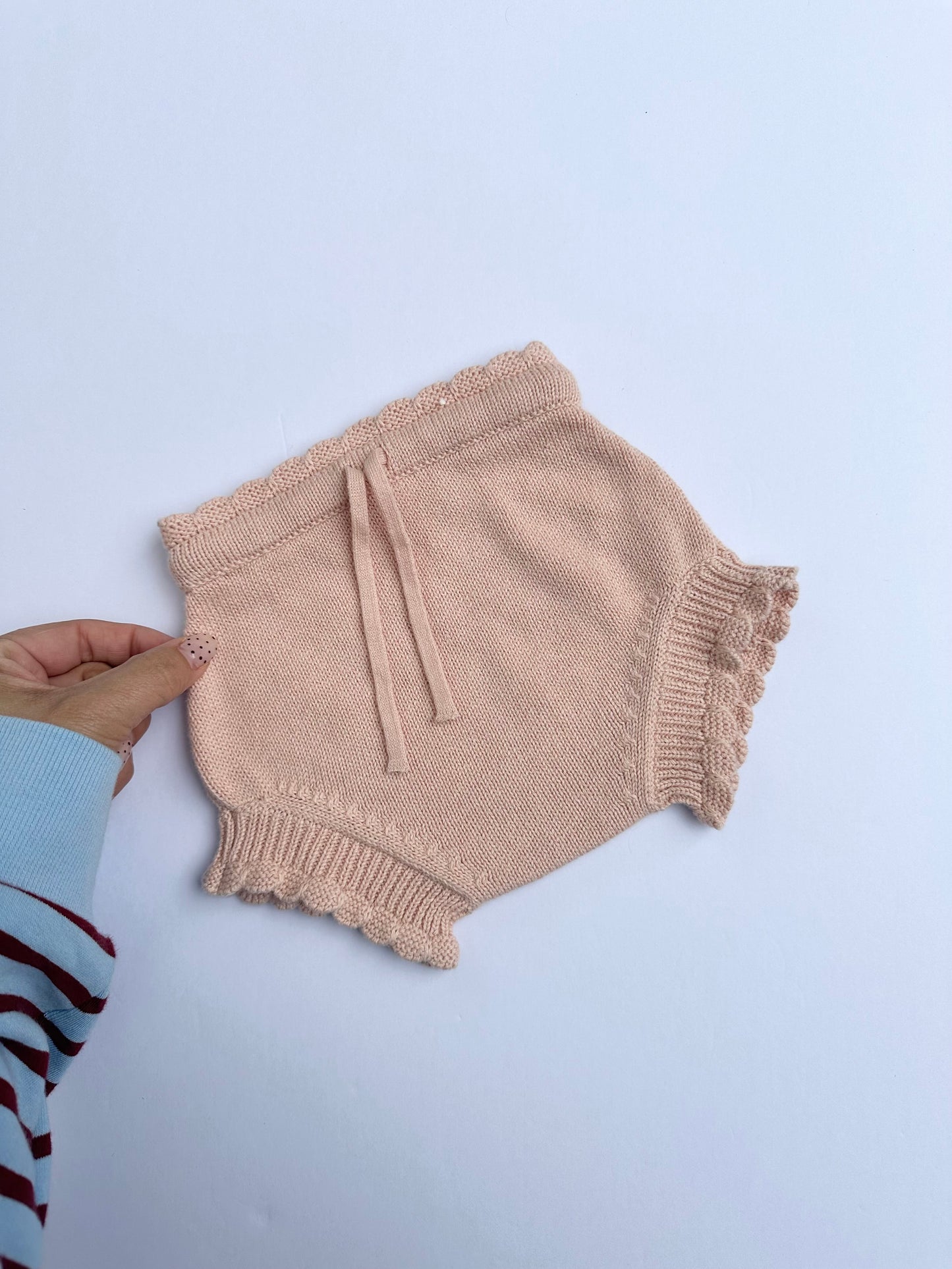 Fin & Vince scalloped pink bloomers 6/12