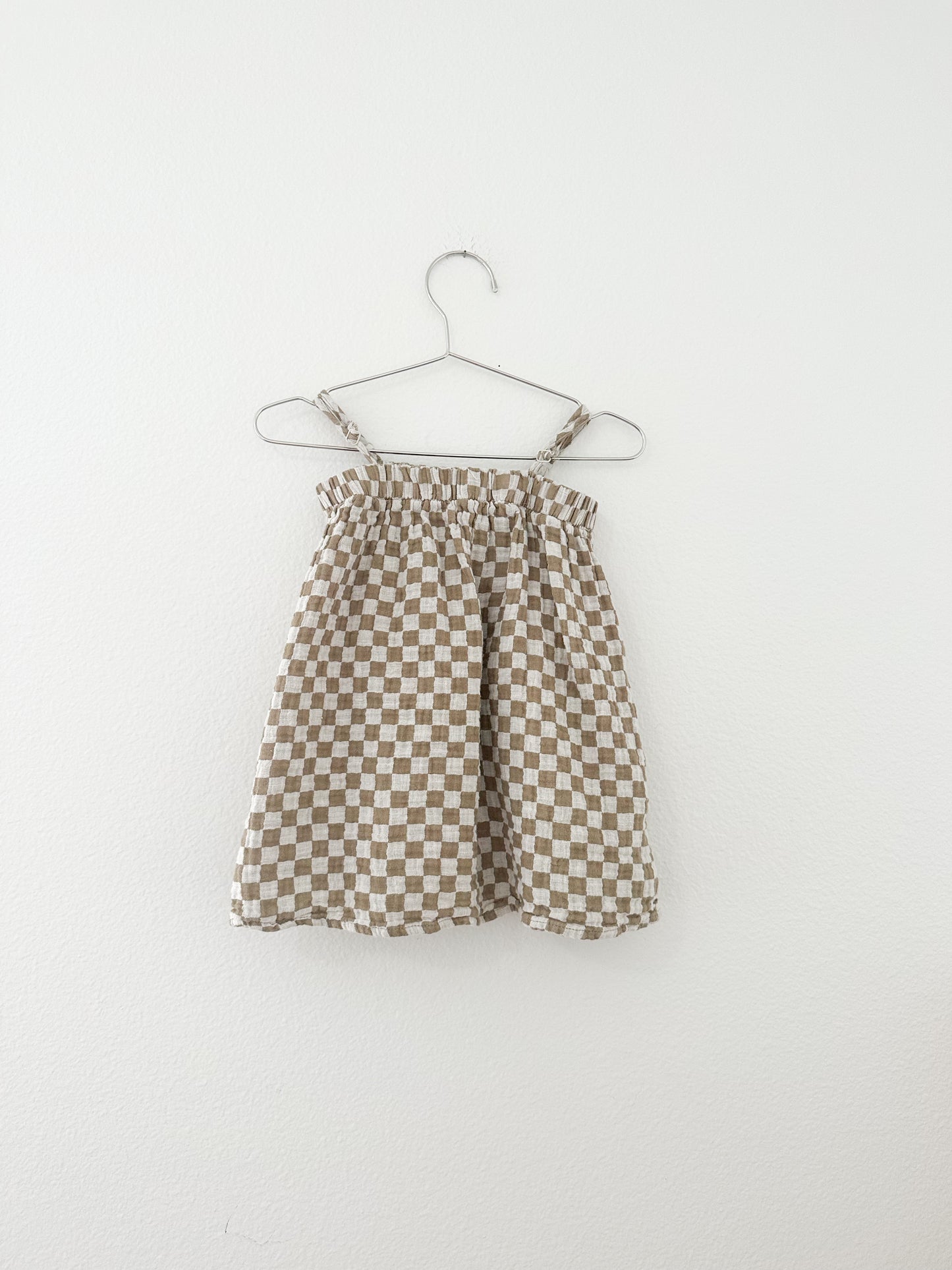Rylee + Cru olive check mini dress || 2/3