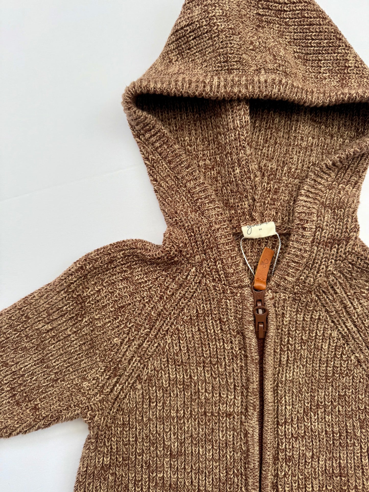 Goumi || brown knit hooded sleep sack || Medium