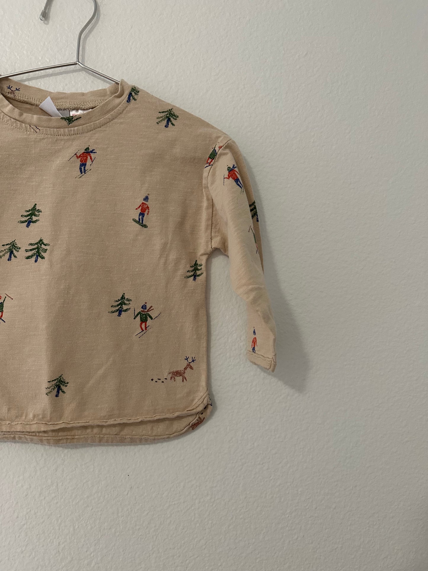 Zara snowboarding print long sleeve || 18/24