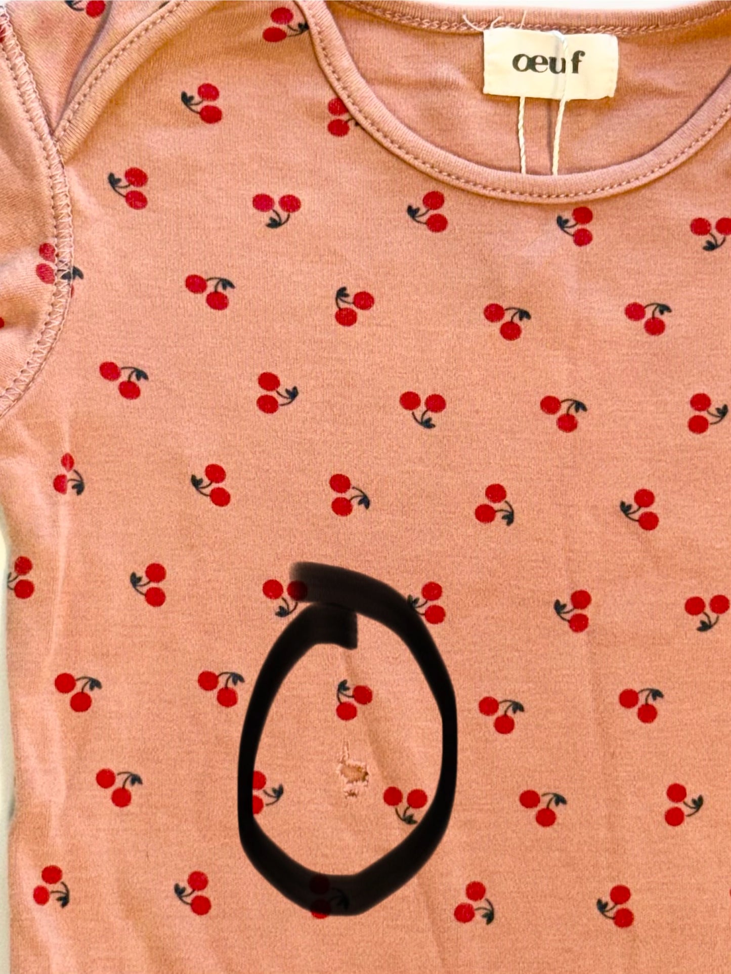 Oeuf || one piece || pink cherry||6m