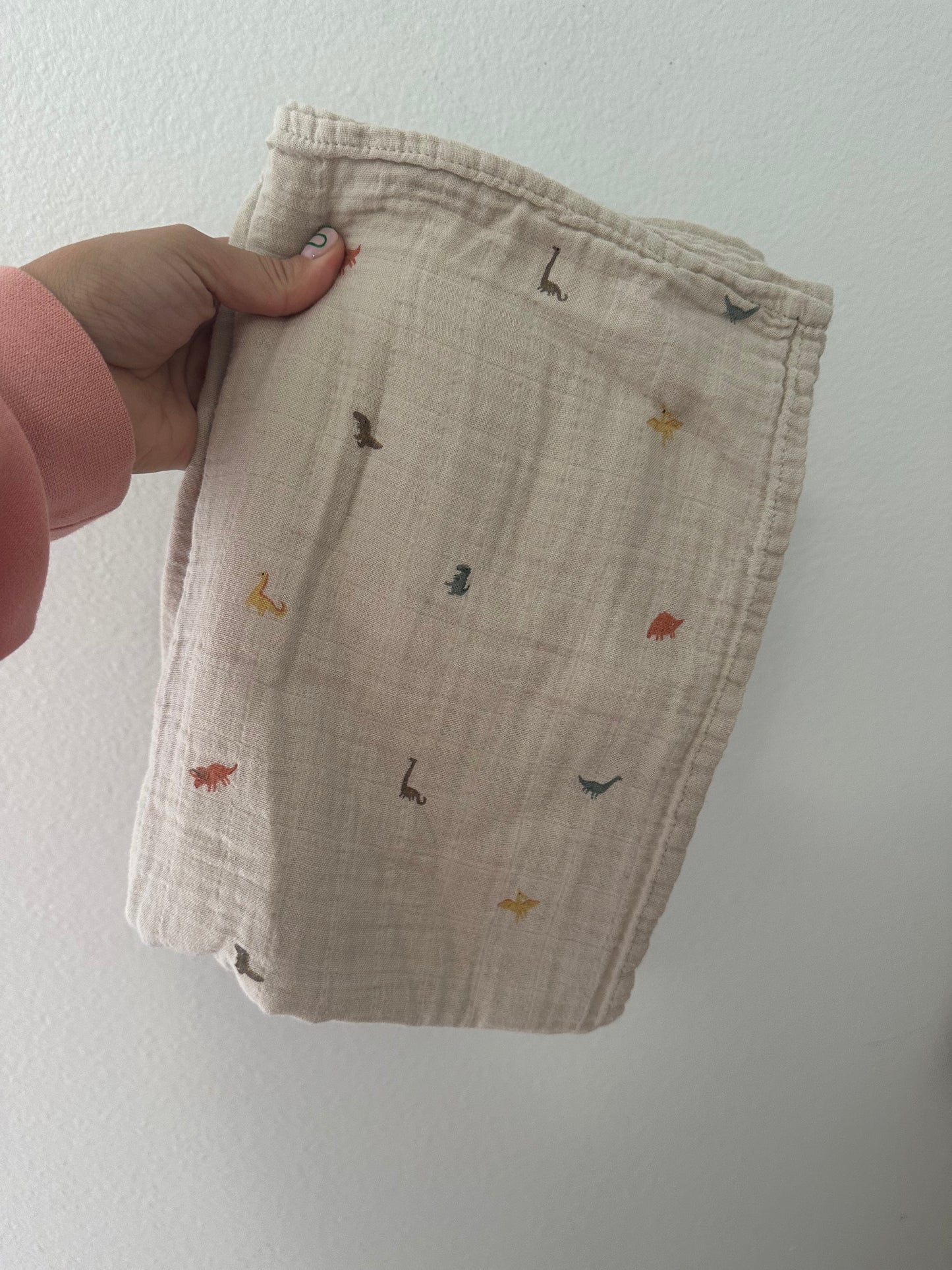 Mushie dinosaurs organic swaddle