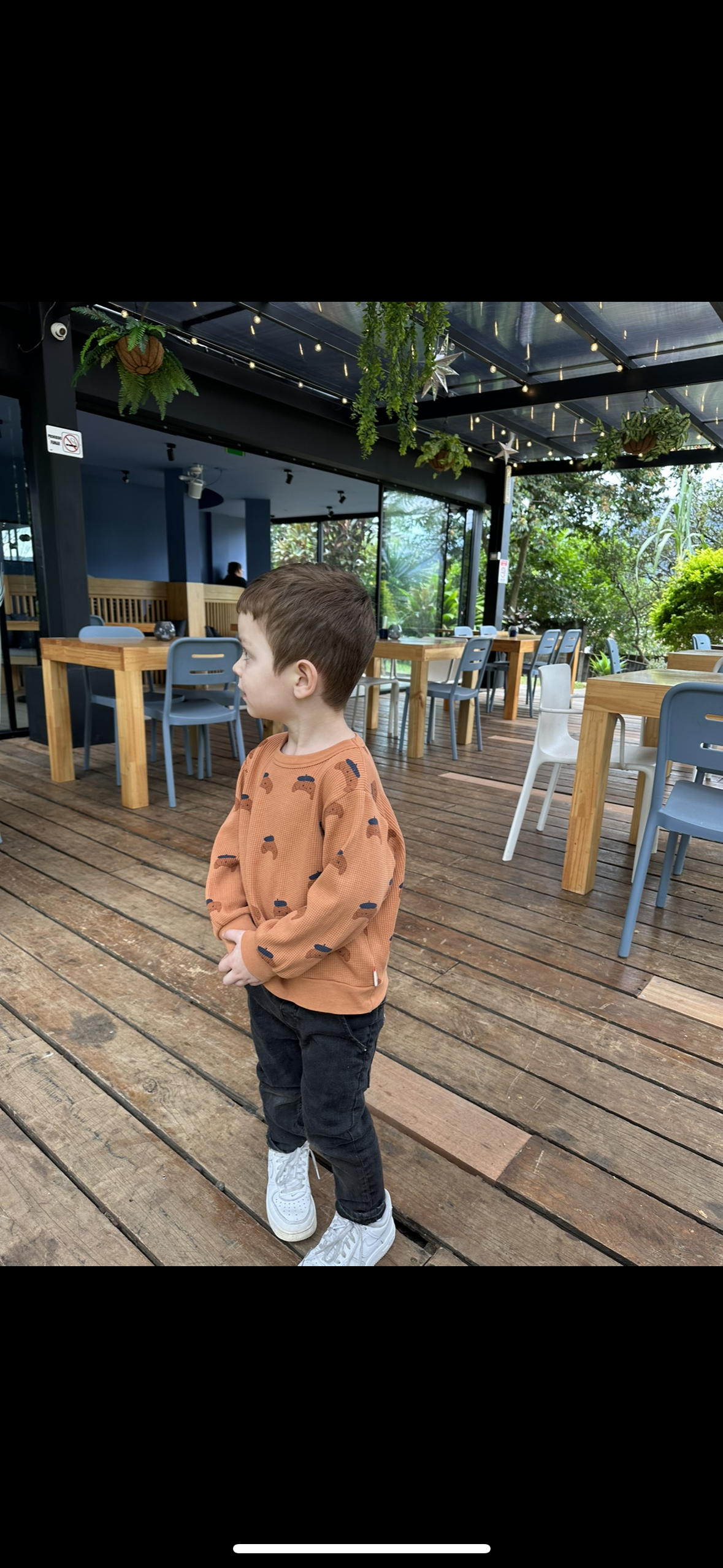 Tiny cottons waffle croissant sweatshirt || 4T