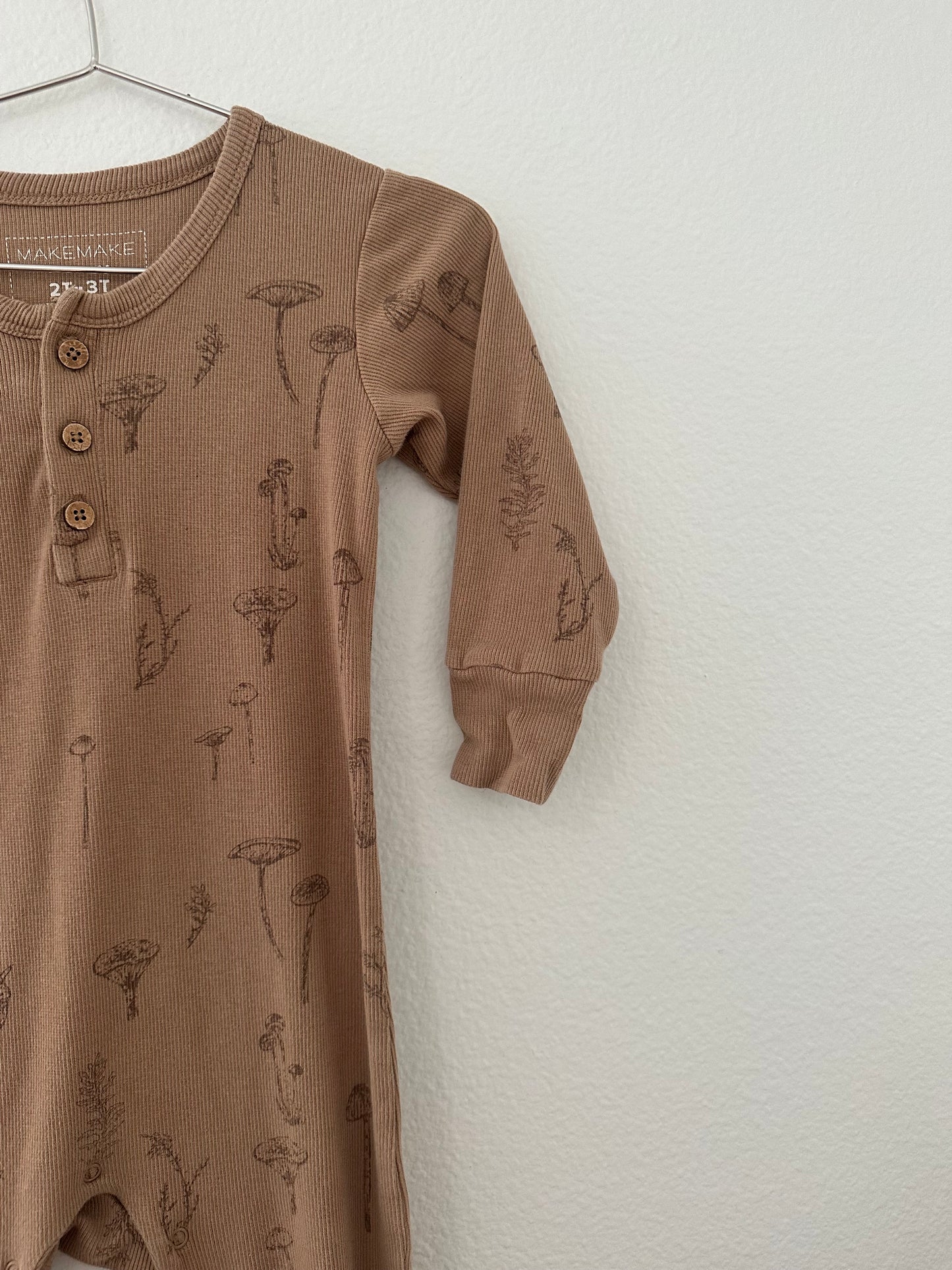 Make make organic mushroom ribbed sleeper || 2/3