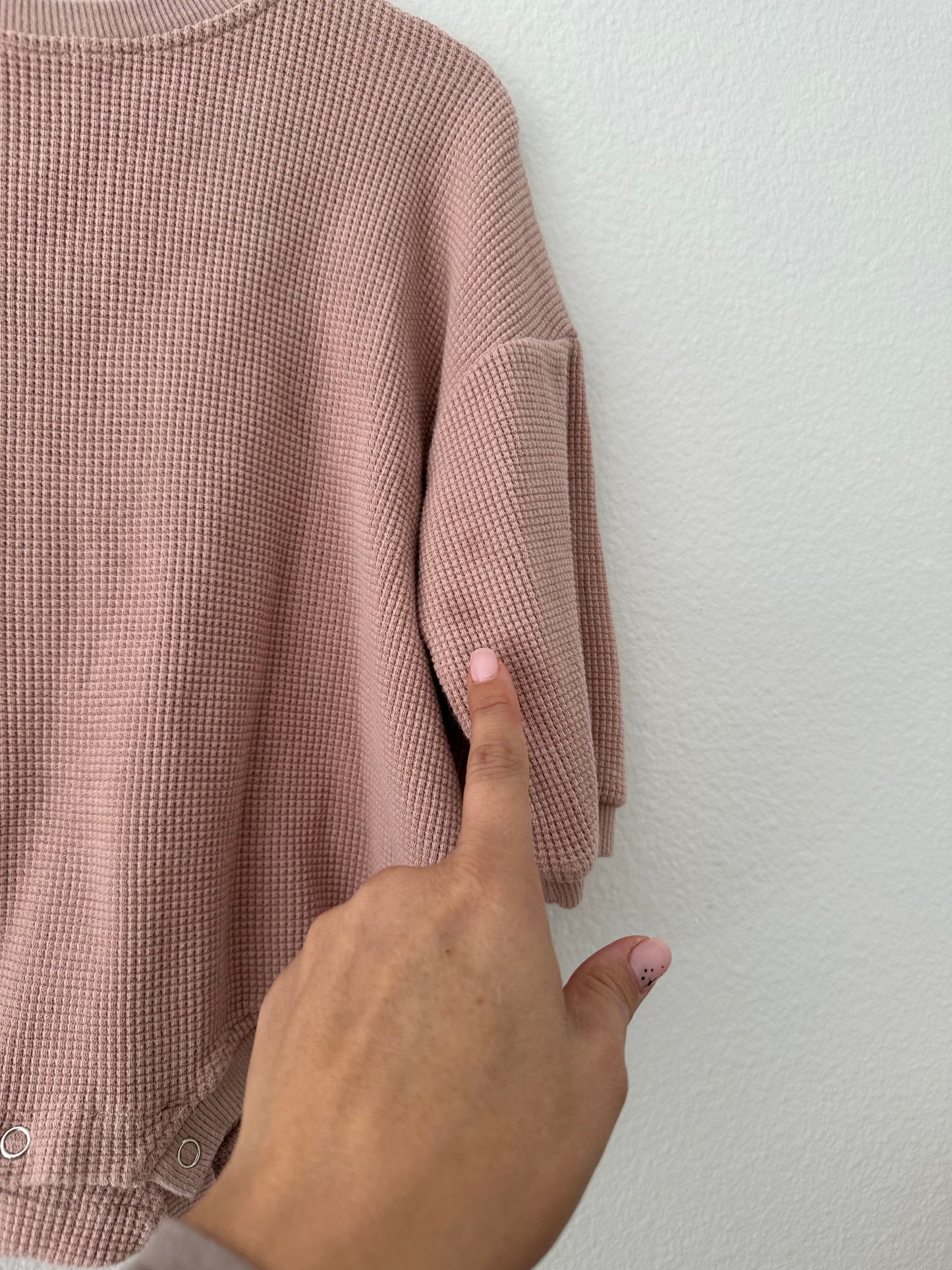 Junie Grey waffle bubble romper (2T)