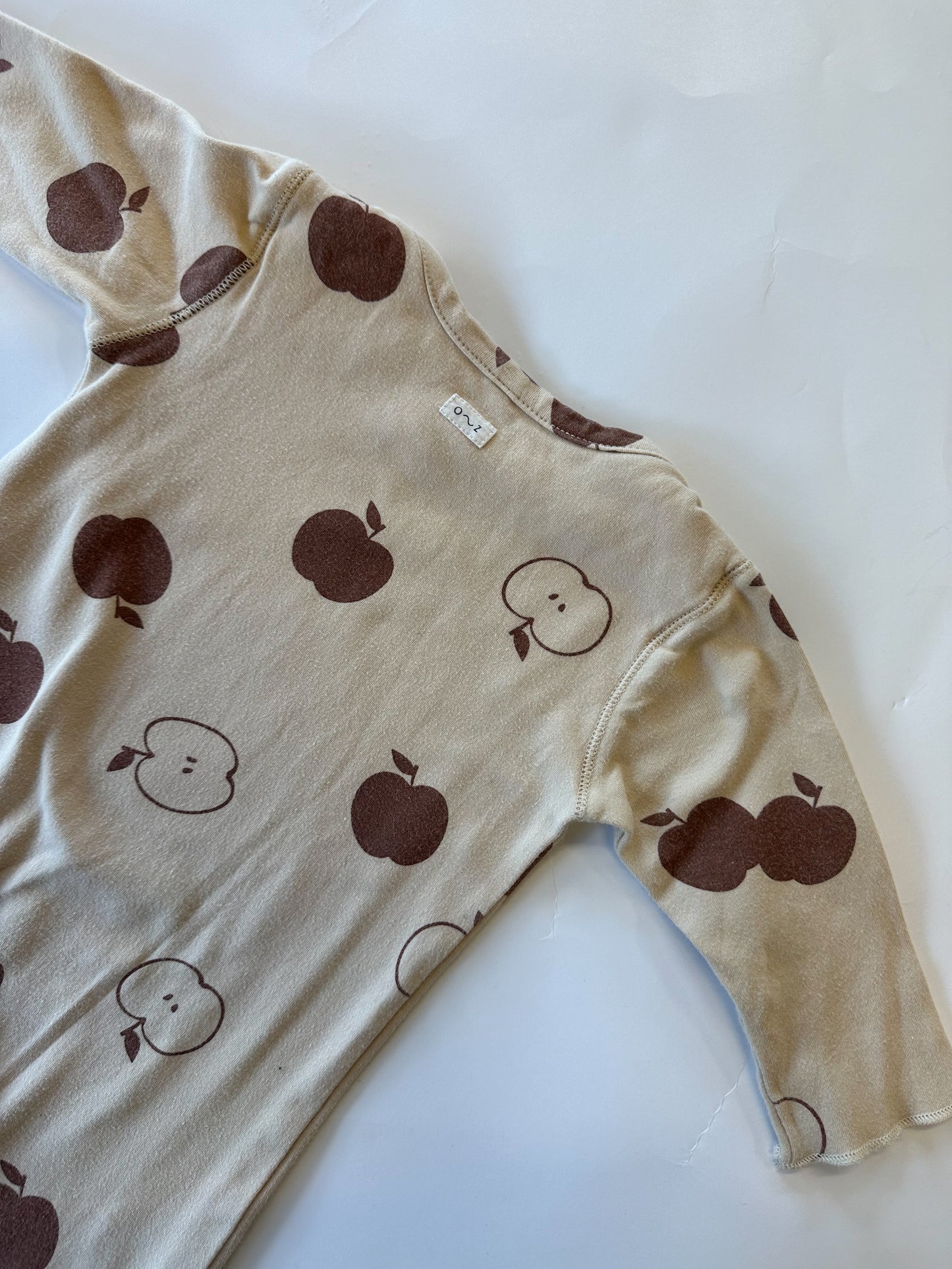 Organic zoo cinnamon apple orchard playsuit || 6/12