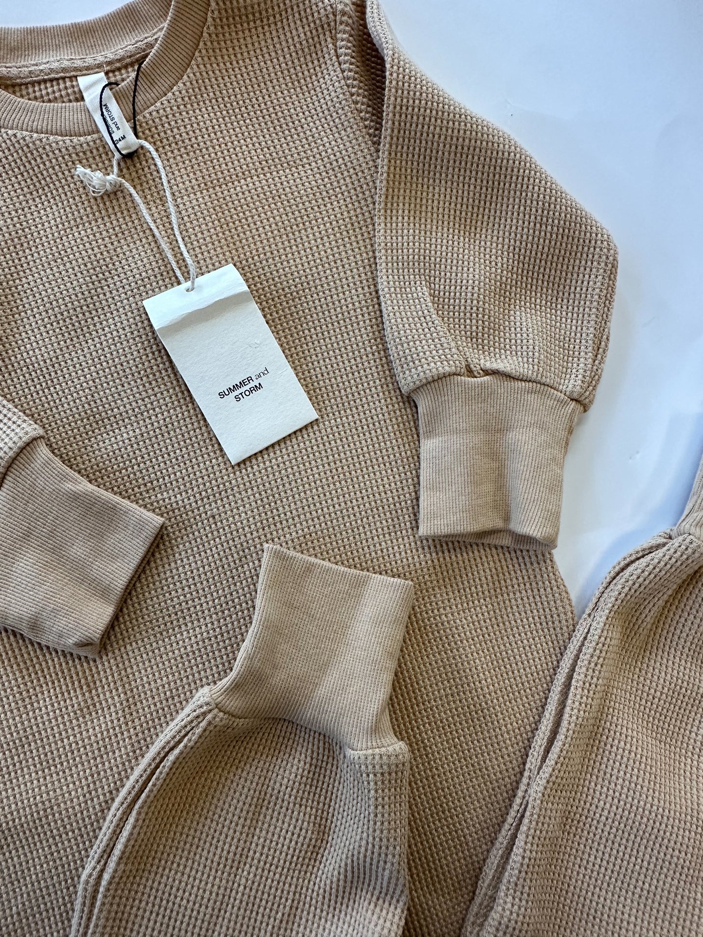 Summer + Storm waffle jumpsuit|| 2T