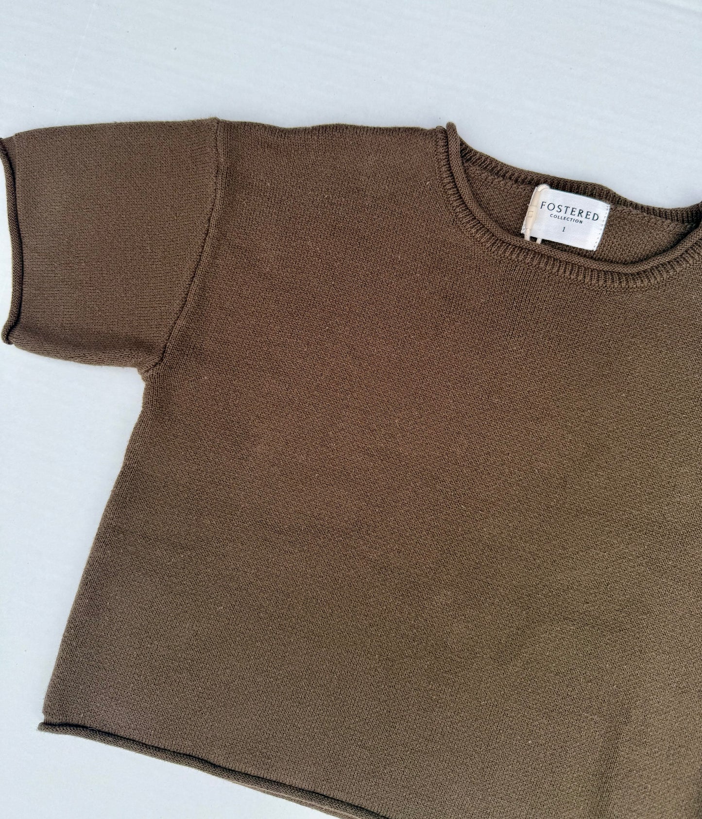 Fostered Collection || Oversized knitted shirt - brown- size 1, 4