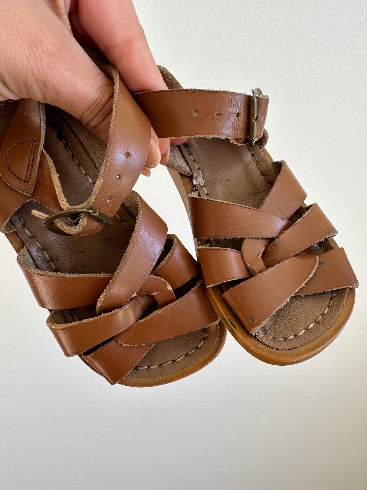 Salt water brown sandals (size 6)