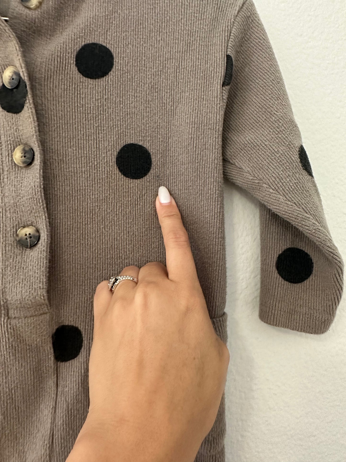 Zara polka dot ribbed jumpsuit (12/18)