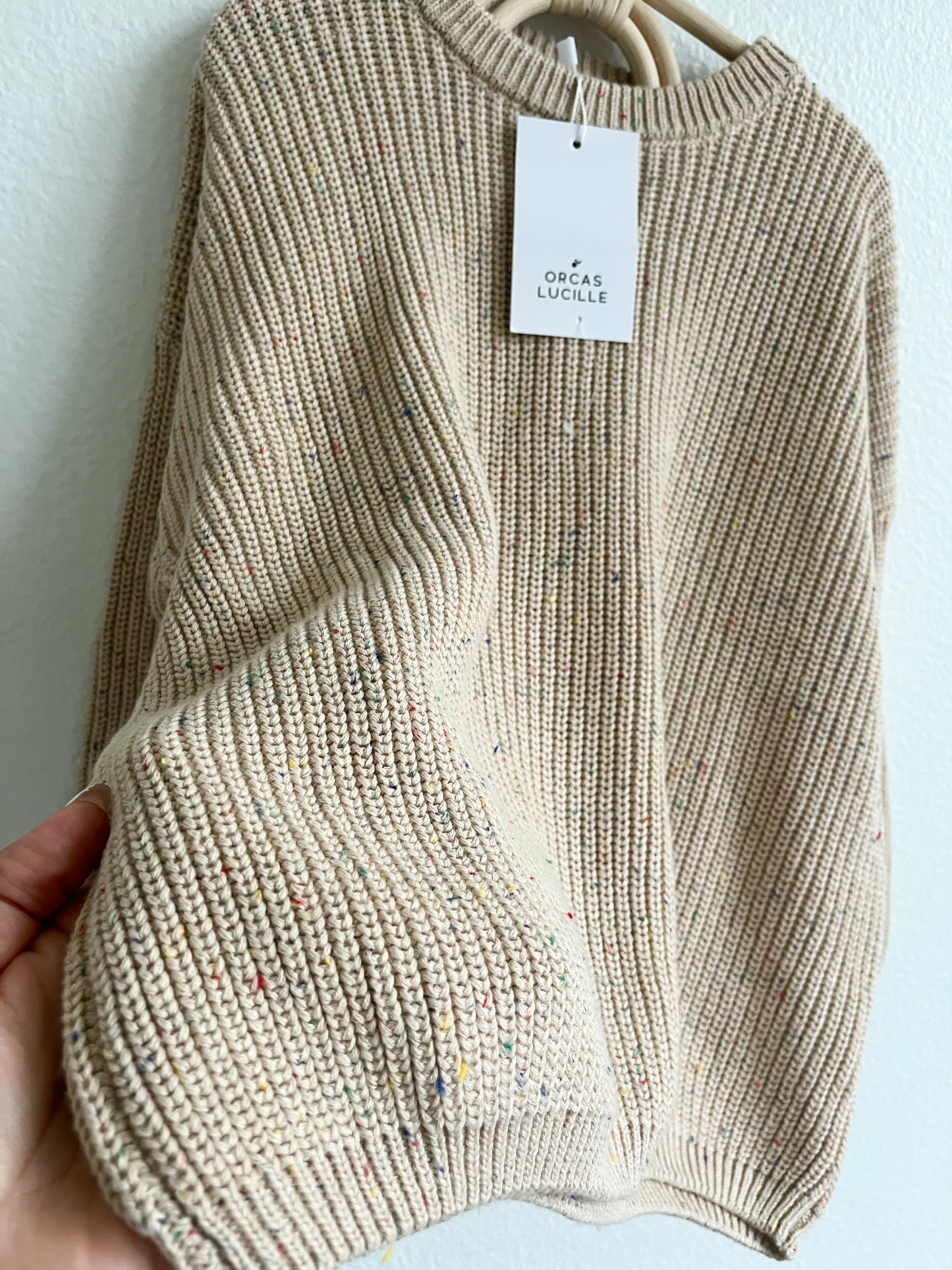Orcas Lucille speckled beige knit (3/4)