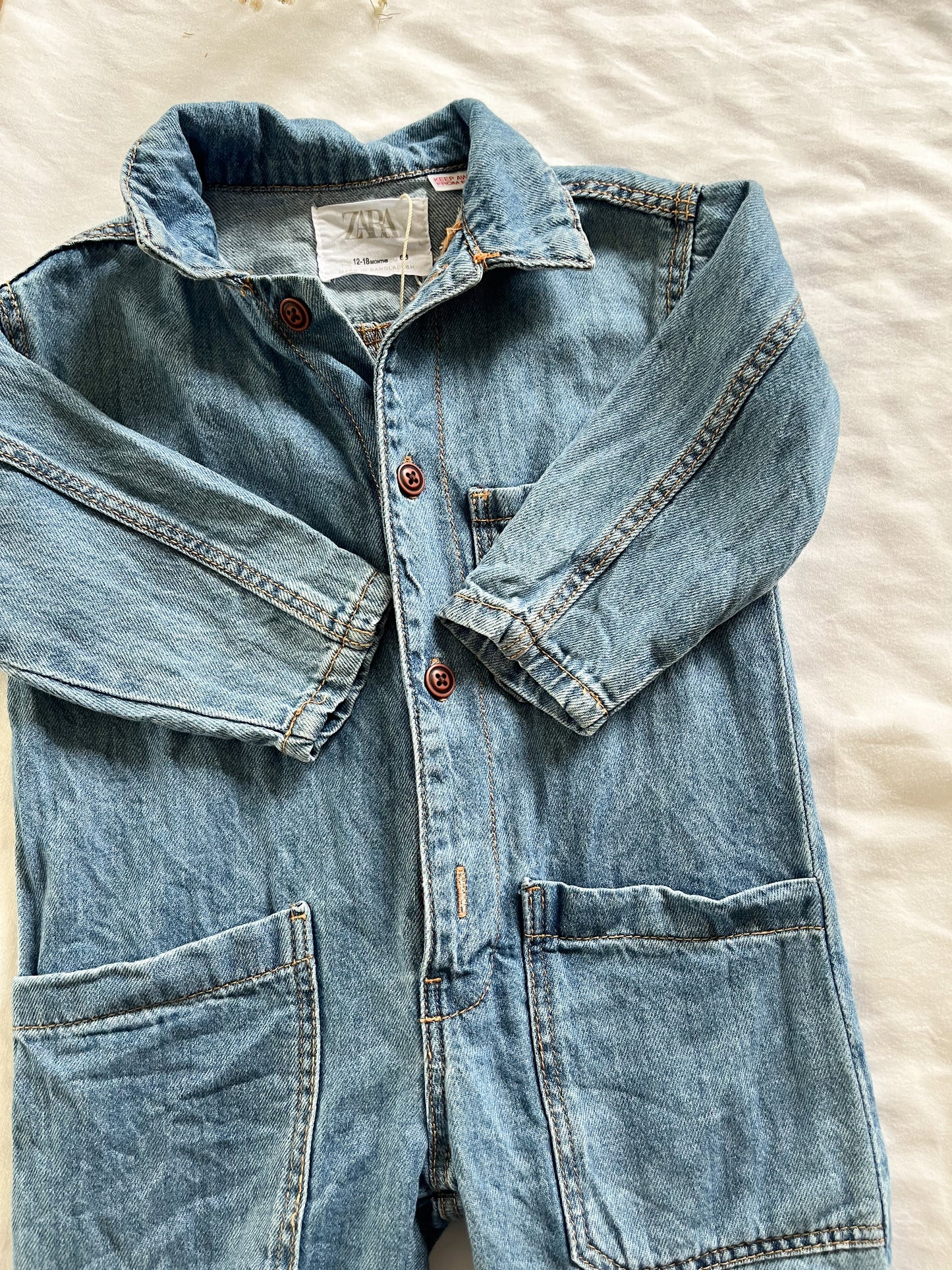 Zara Denim Utility Jumpsuit (12/18)