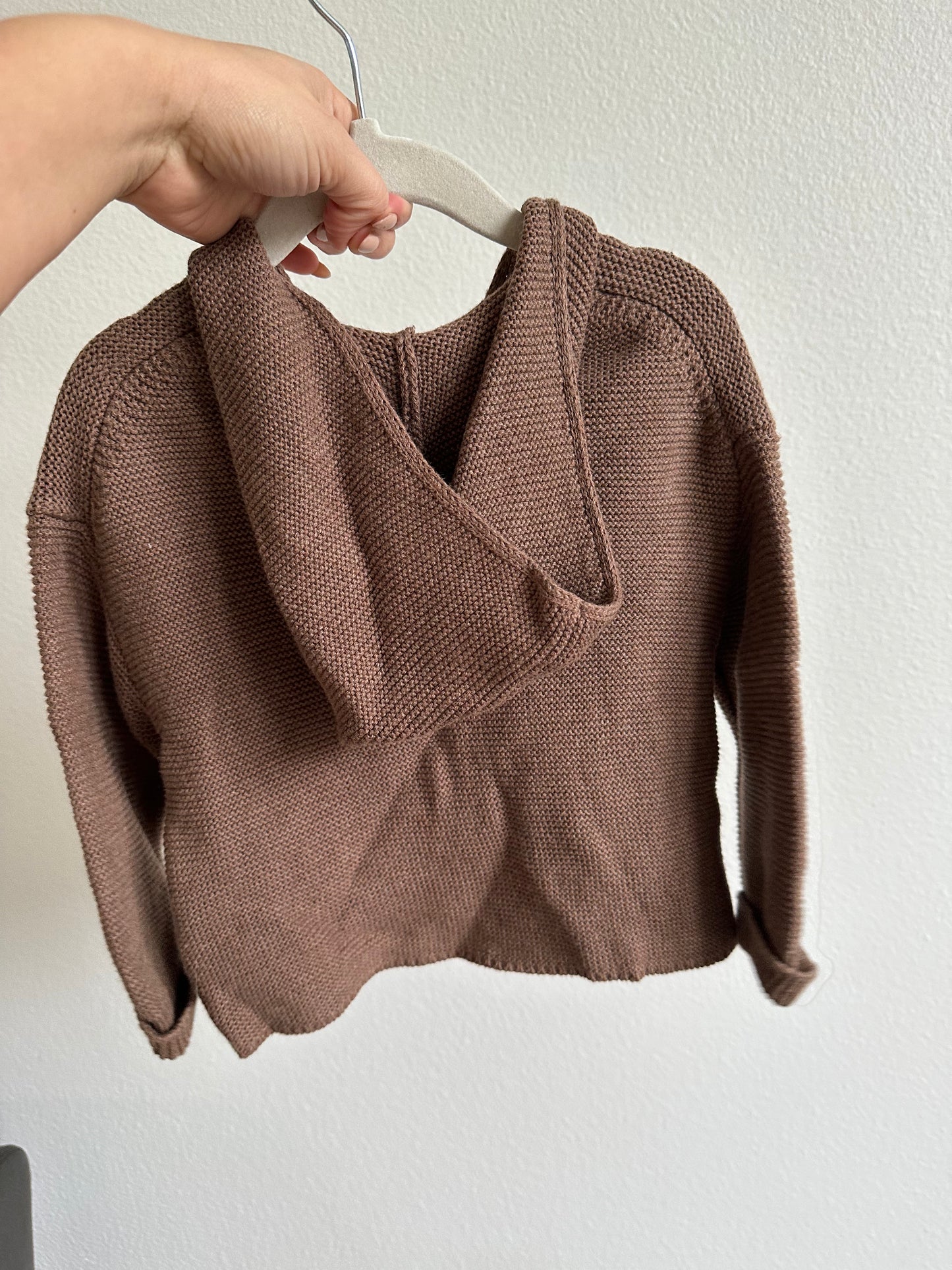 Zara brown knit with hood (12/18)