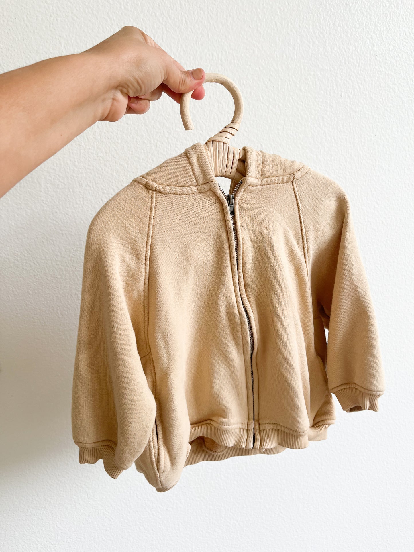 Zara neutral zip up hoodie