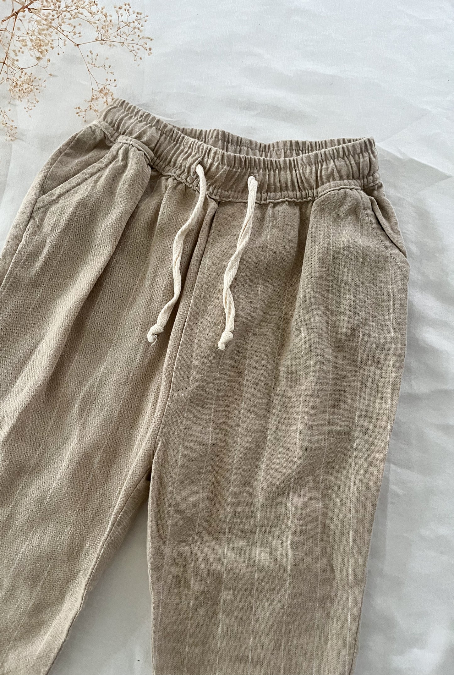 Fin and Vince striped linen blend pants (6/7)