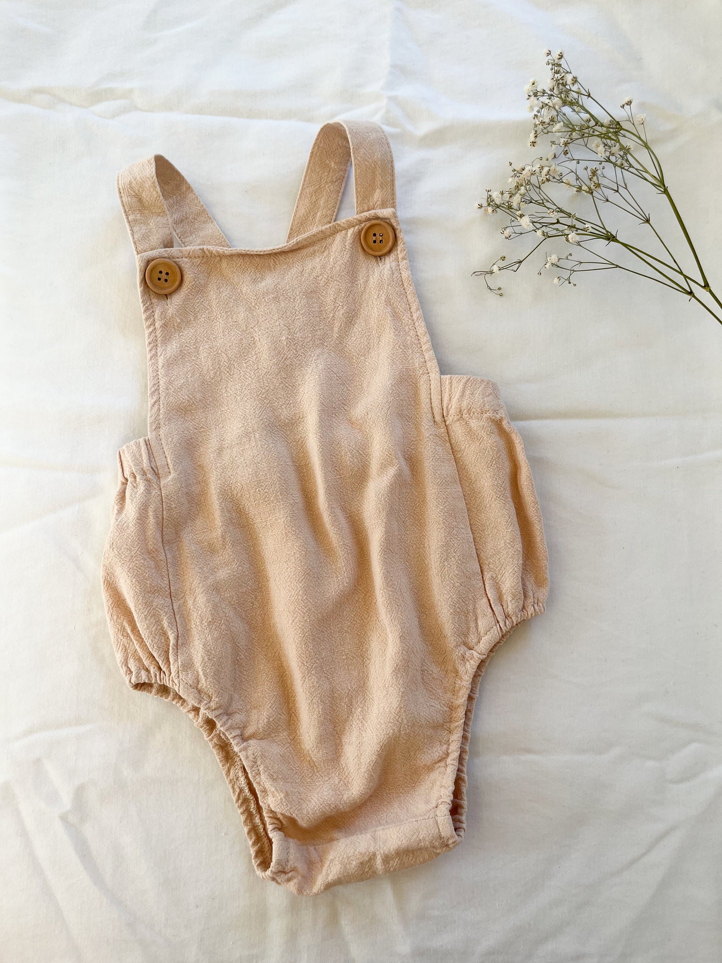 Neutral linen romper