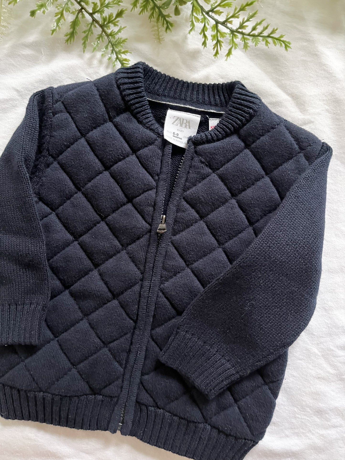 Zara quilted knitwear sweater (6/9)