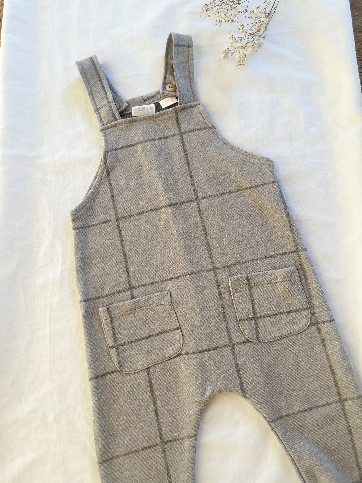 Zara windowpane overalls (12/18)