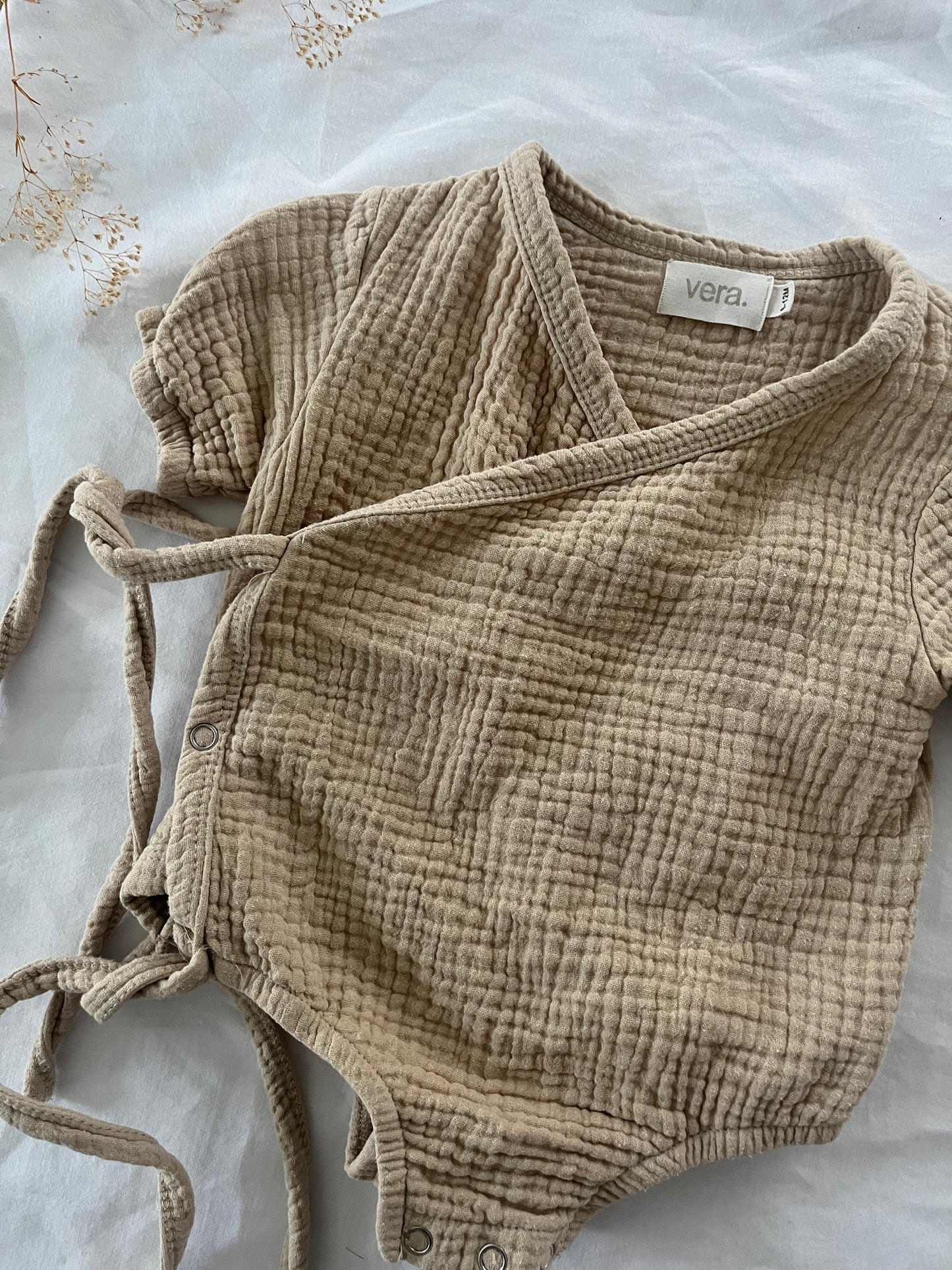Vera muslin organic kimono romper (6/12)