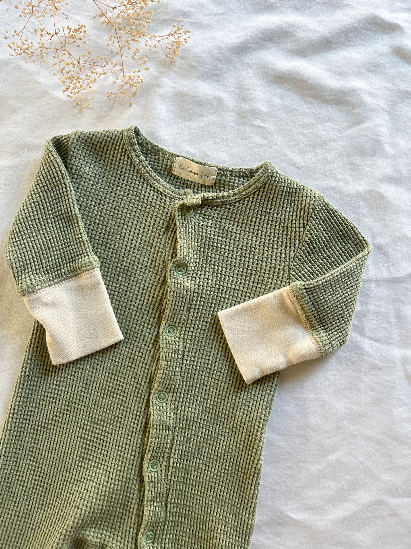 Fin and Vince waffle thermal long John in Sage (3/6)