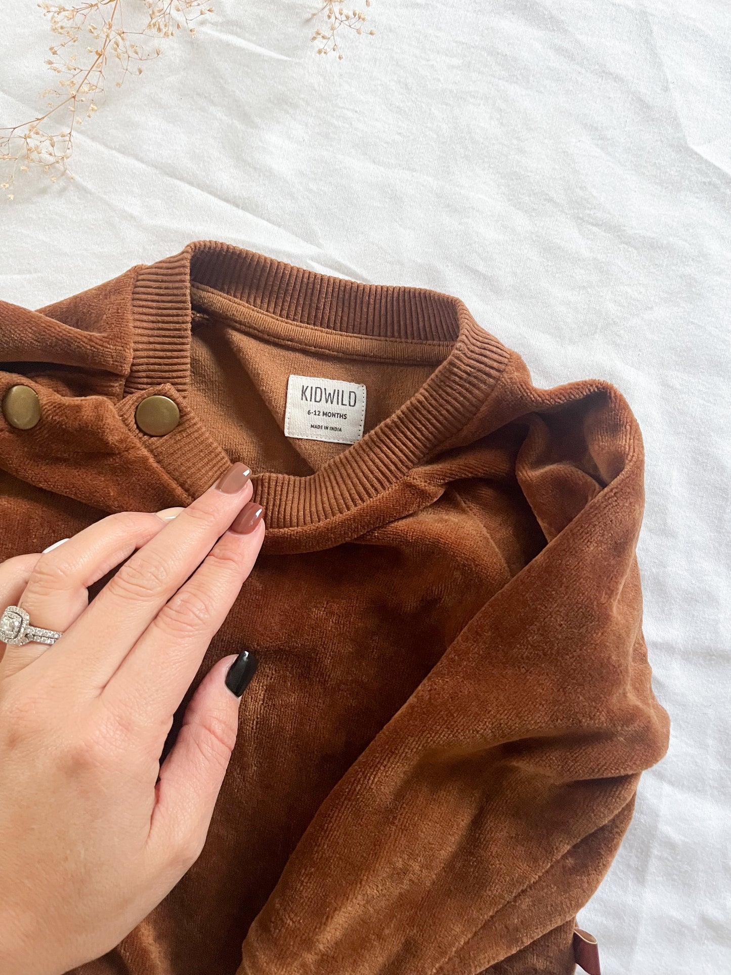 Kidwild organic velour sweater (6/12)