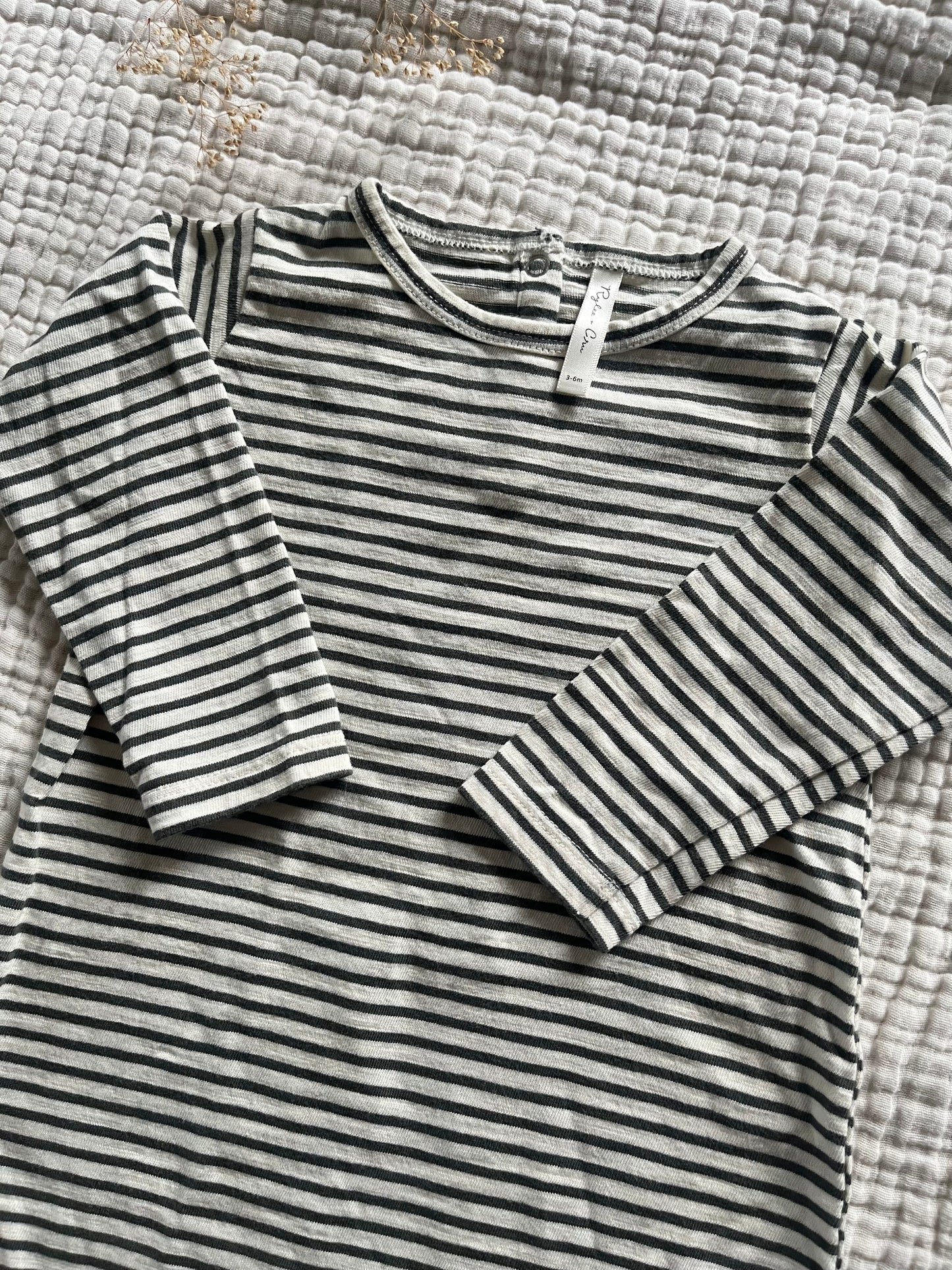 Rylee + Cru striped romper (3/6)