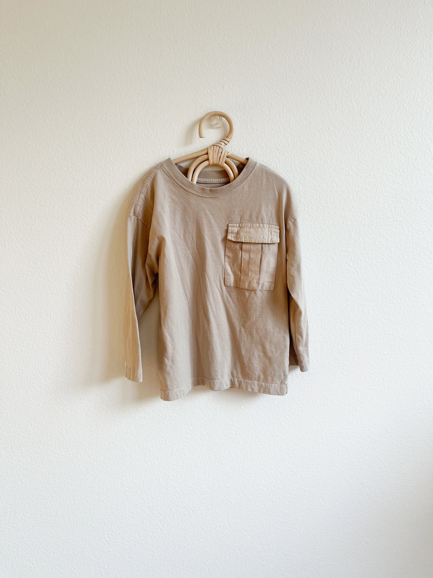 Zara neutral pocket shirt
