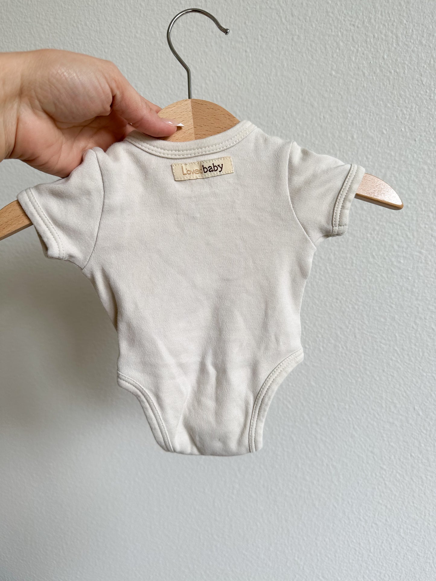 Loved baby (Nb-premie)kimono in stone