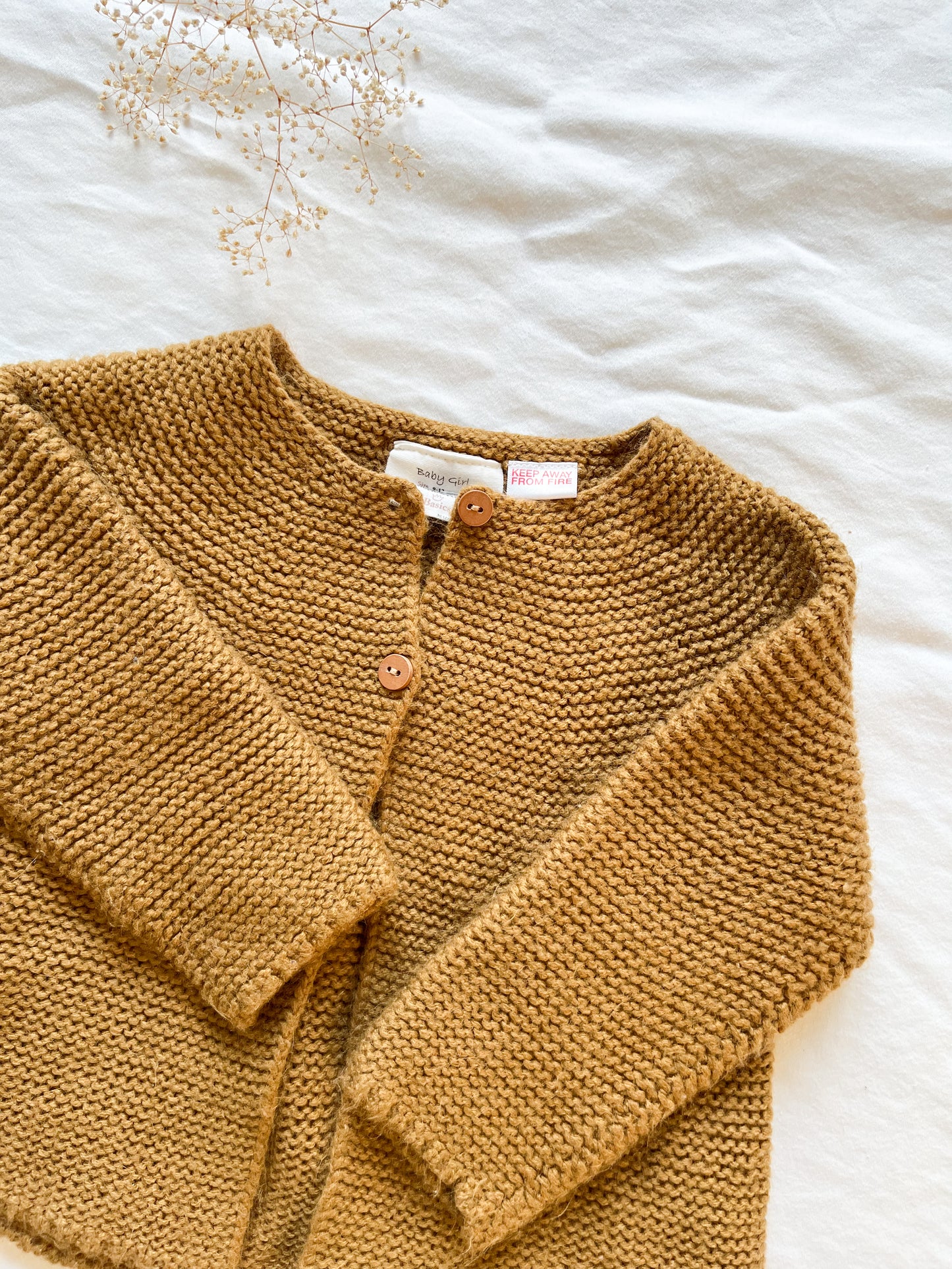 Zara mustard knit cardigan (9/12)