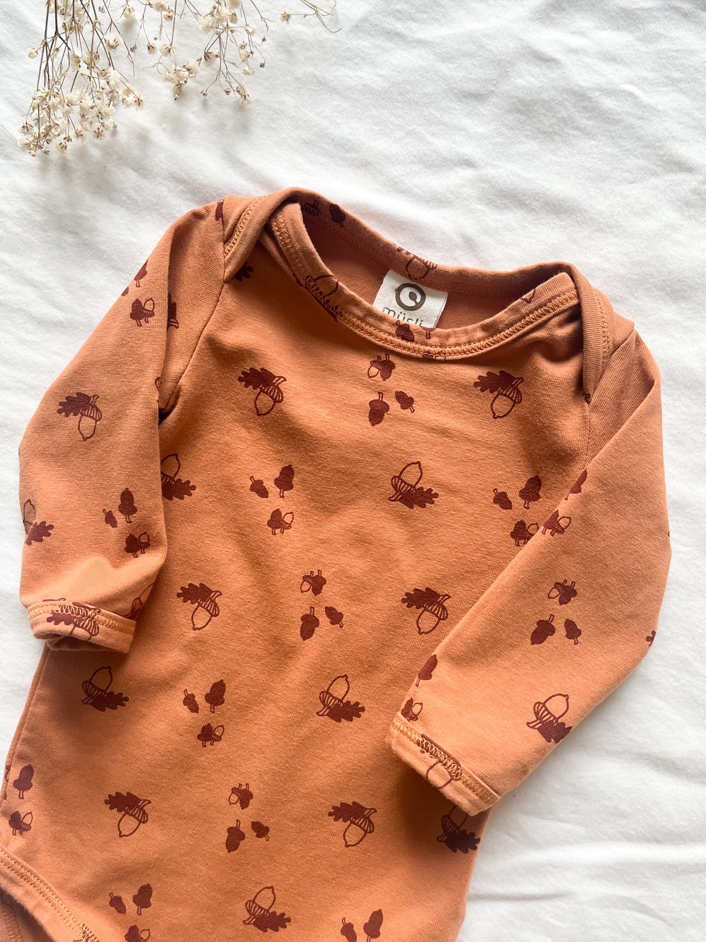MÜSLI - Acorn Longsleeve Bodysuit - Nut (0/3)