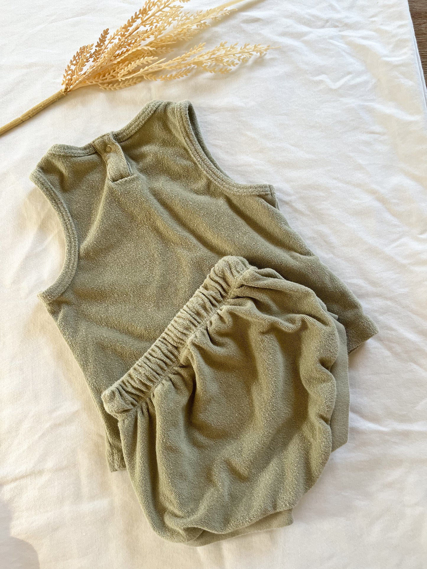 Q by Quincy Mae terry tank and shorties set