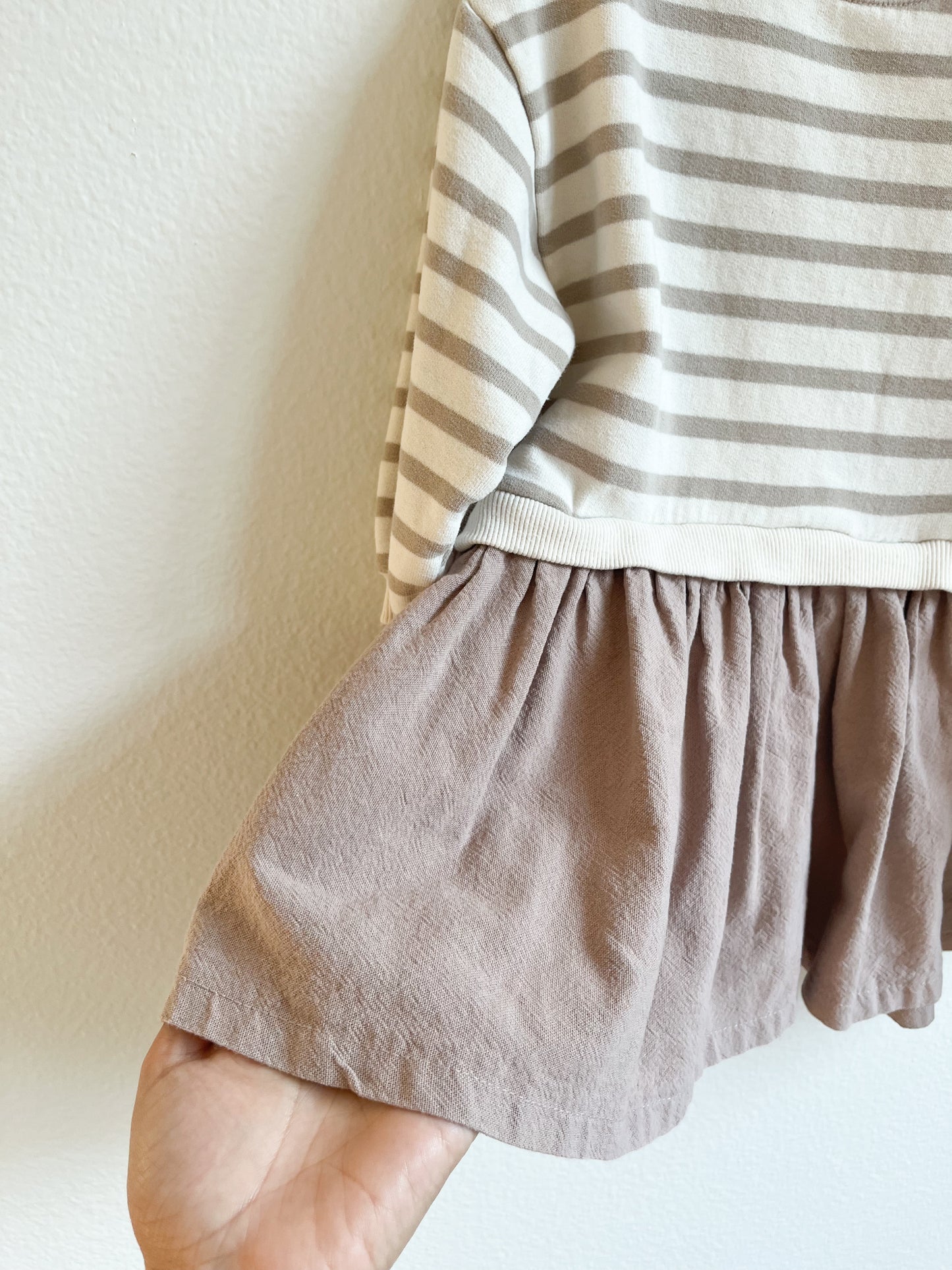 Zara contrasting striped dress