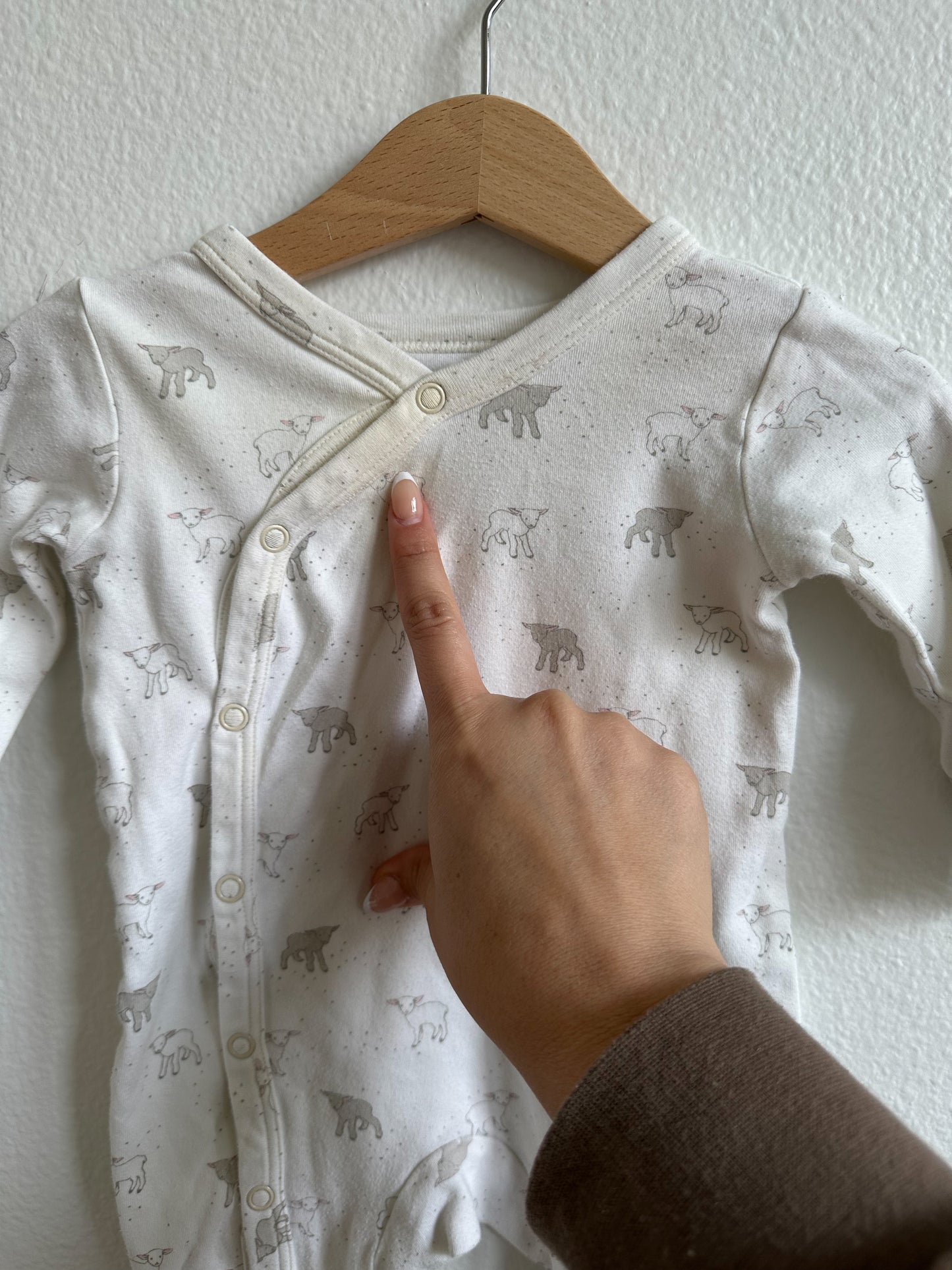 Pehr follow me lamb print kimono romper (6/12) PLAY*