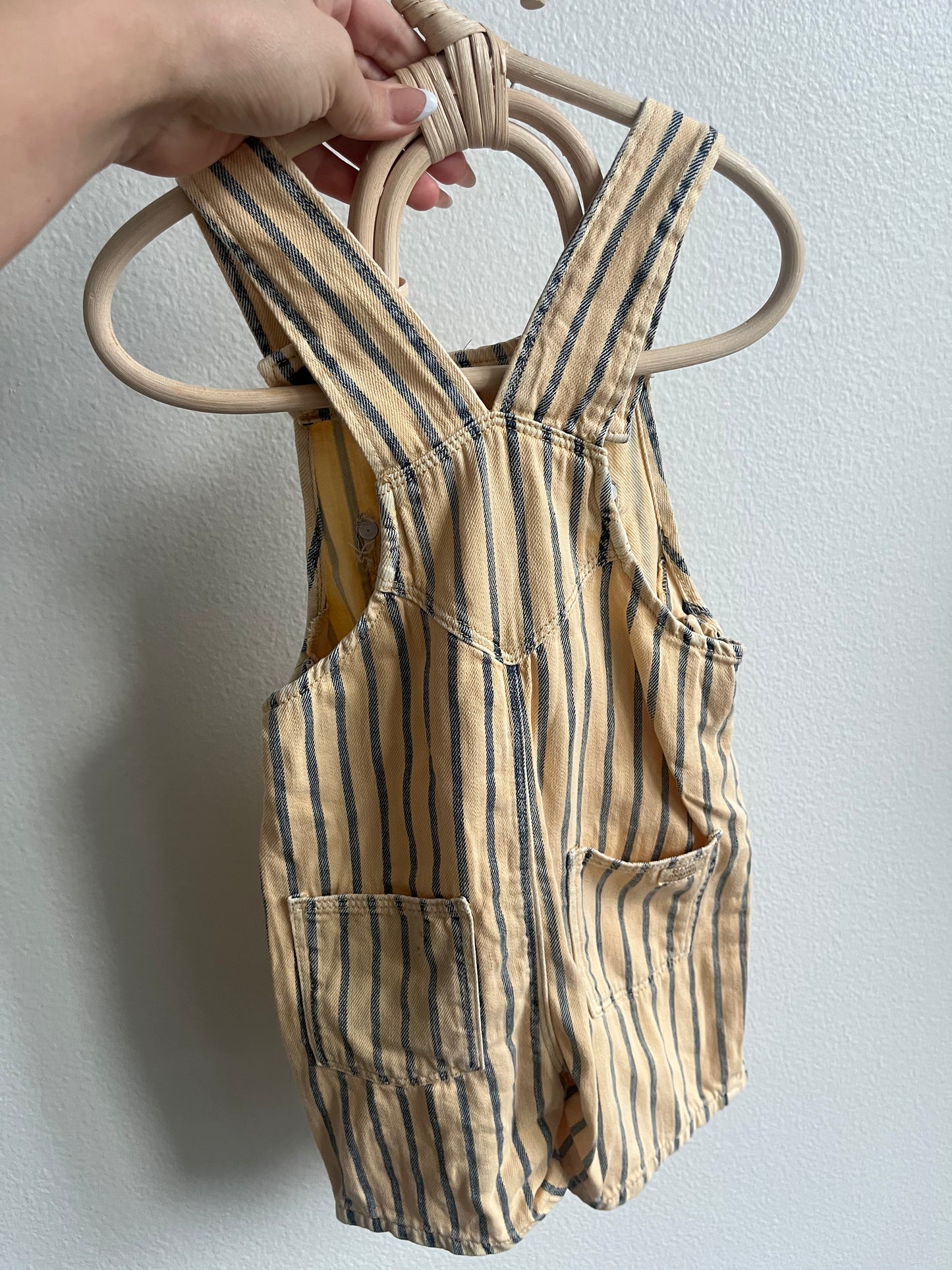 Zara yellow striped overalls (18/24)