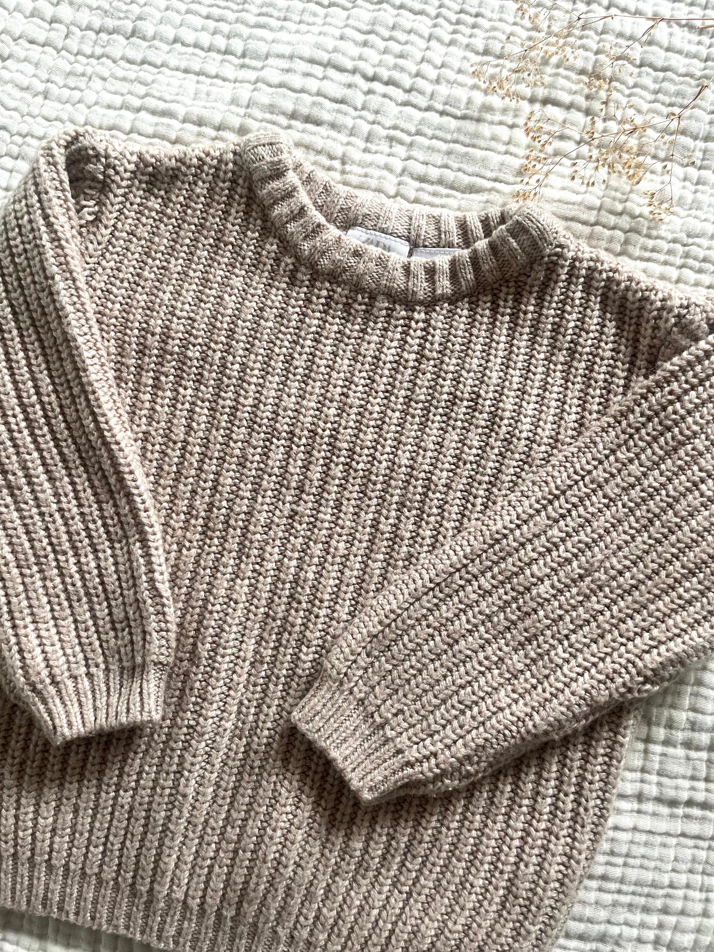 Zara oatmeal knit sweater (18/24)
