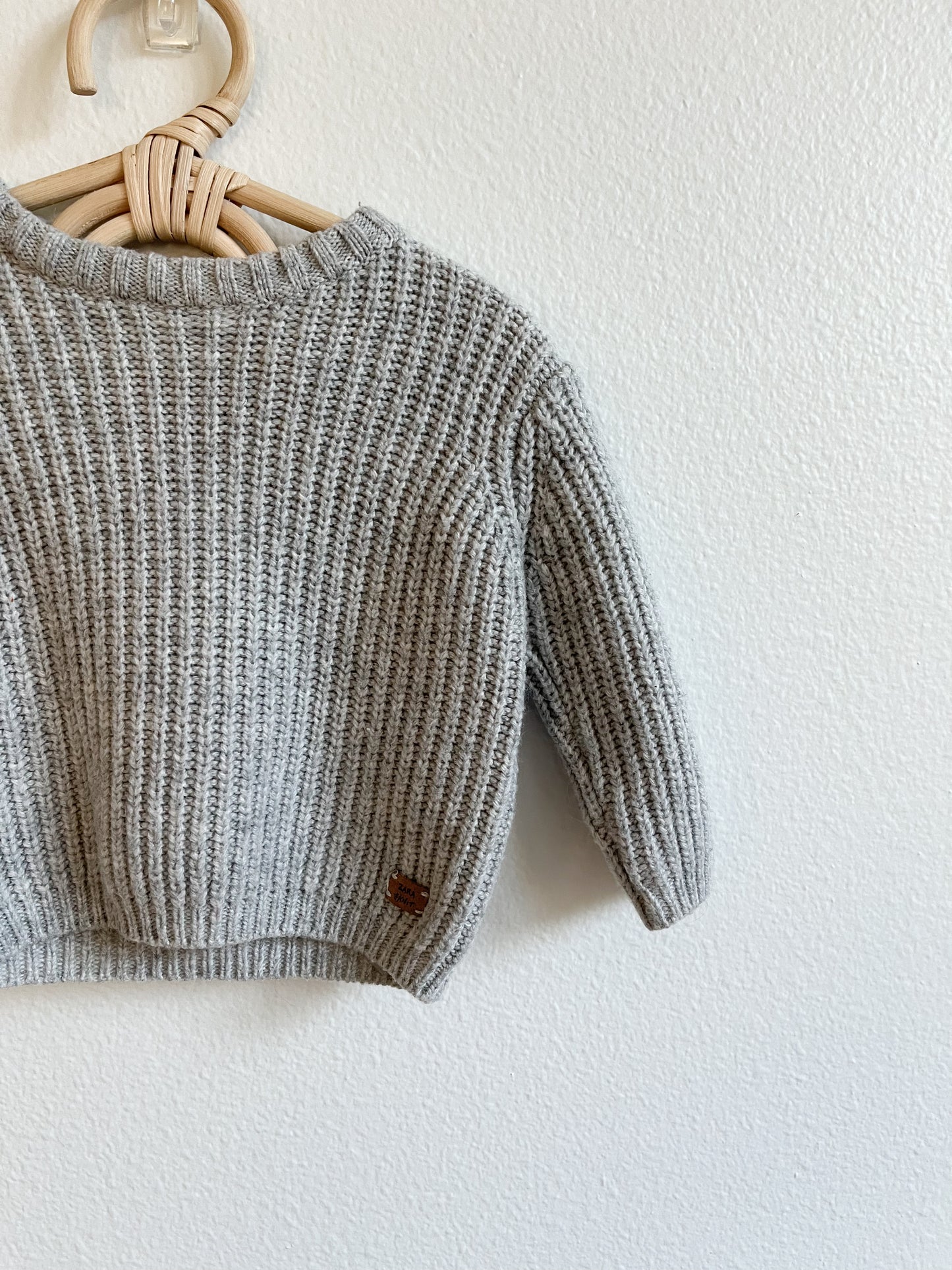 Zara knit gray sweater (6/9)