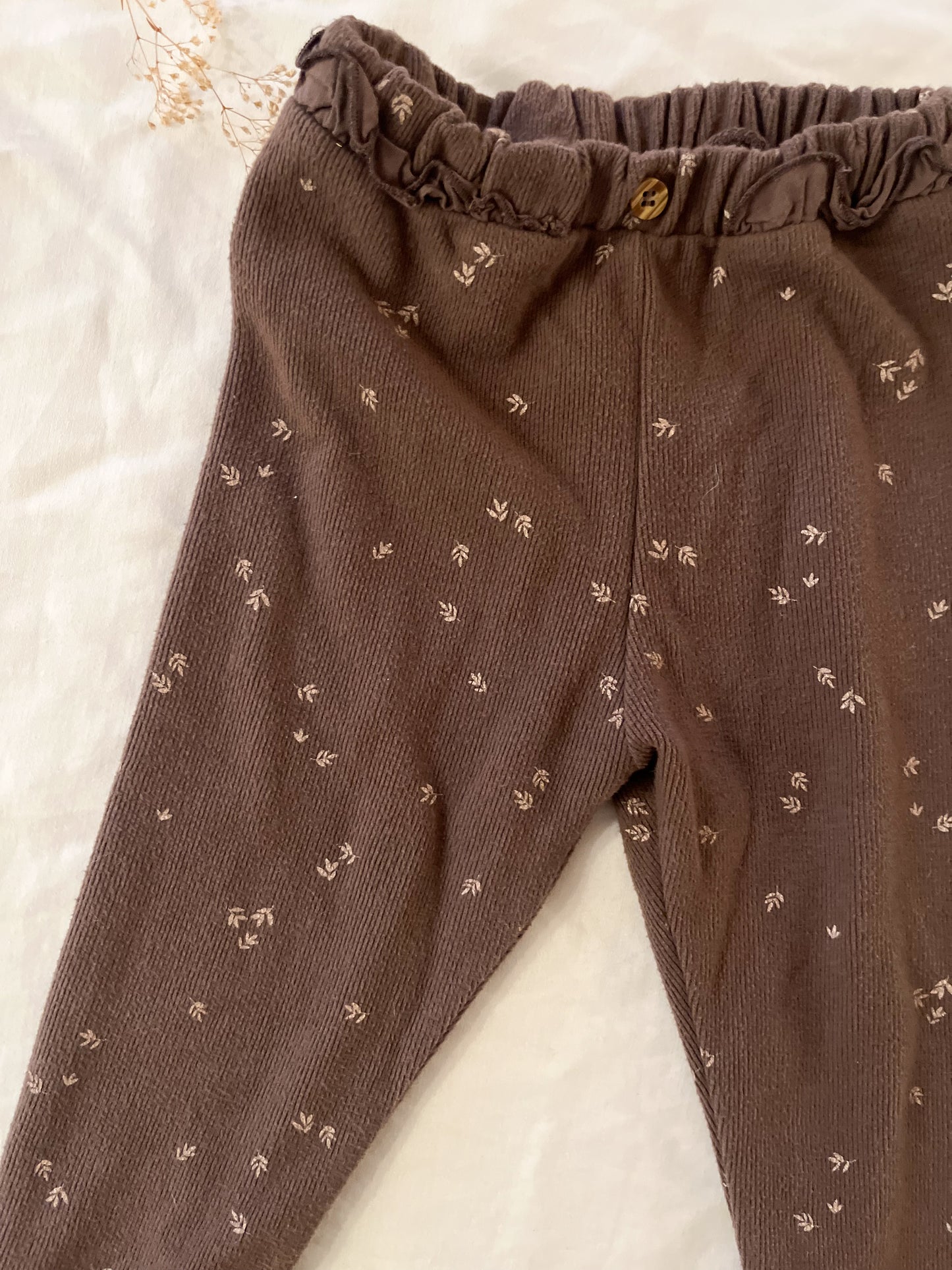 Zara ribbed floral pants (4/5)