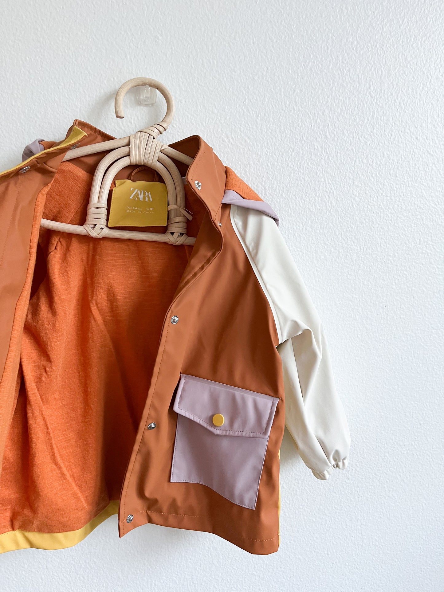 HTF Zara rubberised colour block raincoat (3/4)