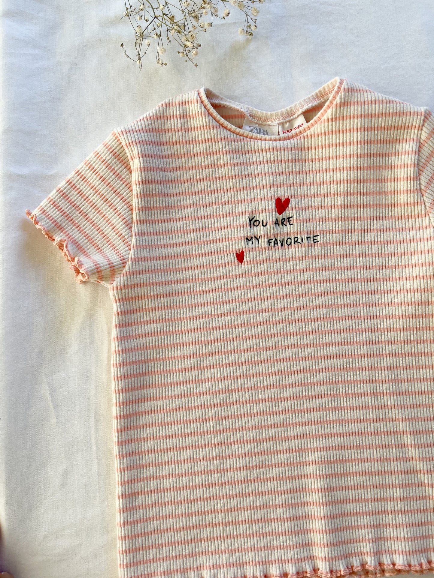 Zara ribbed striped top (3/4T)