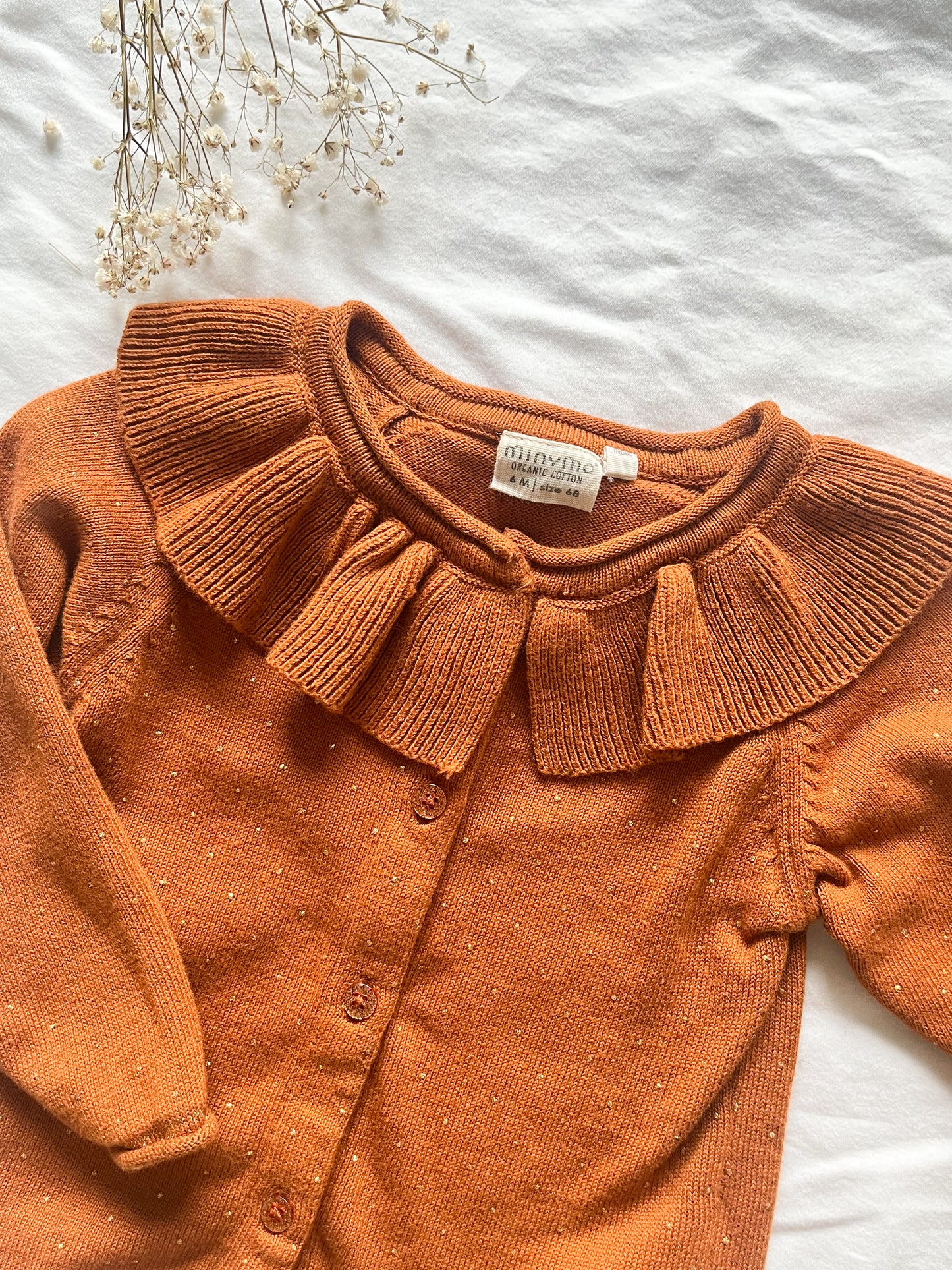 MINYMO- GLAZED GINGER KNIT CARDIGAN (6 months)